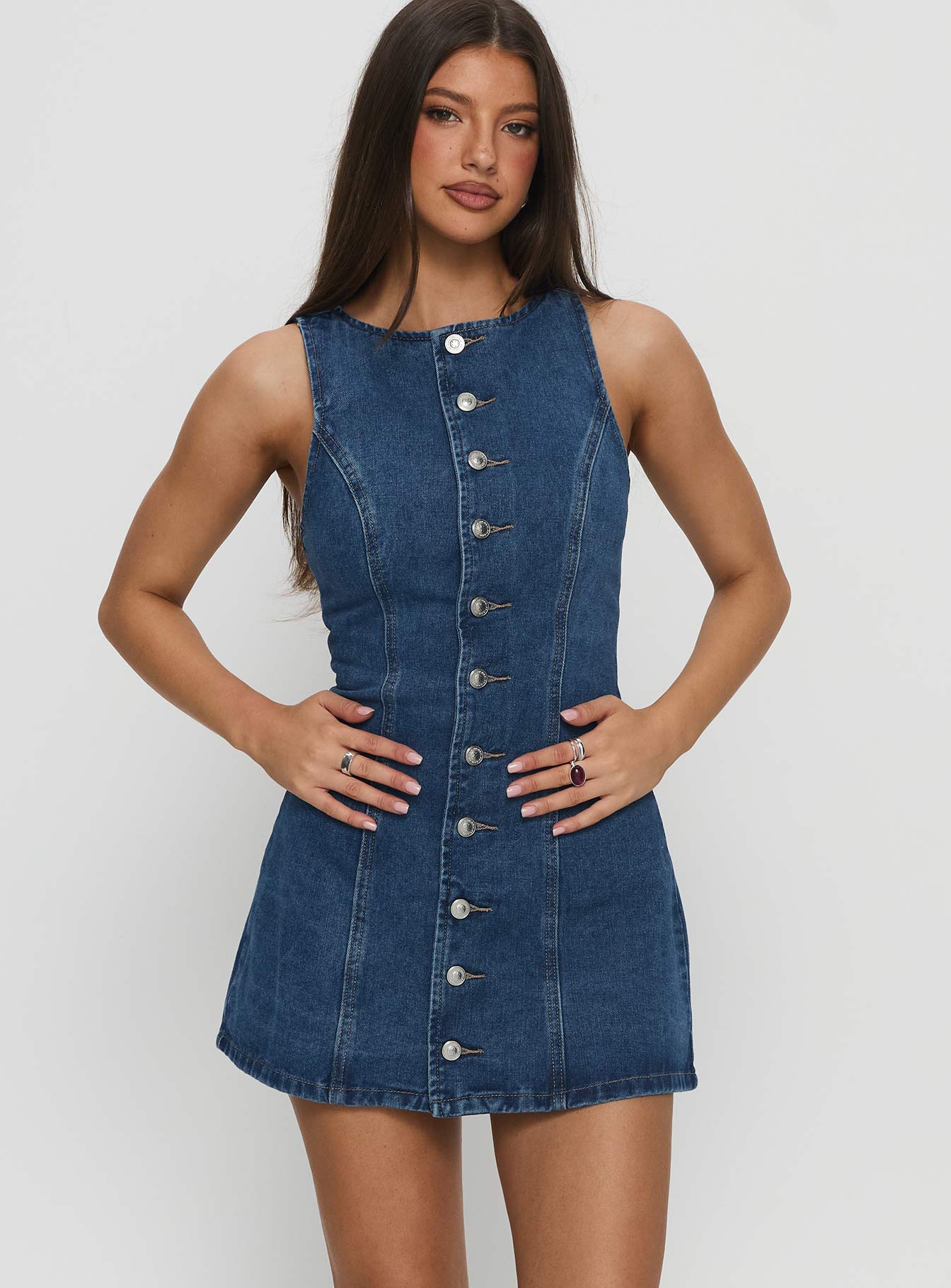 Yumiko Orta Yıkama Denim Tulum