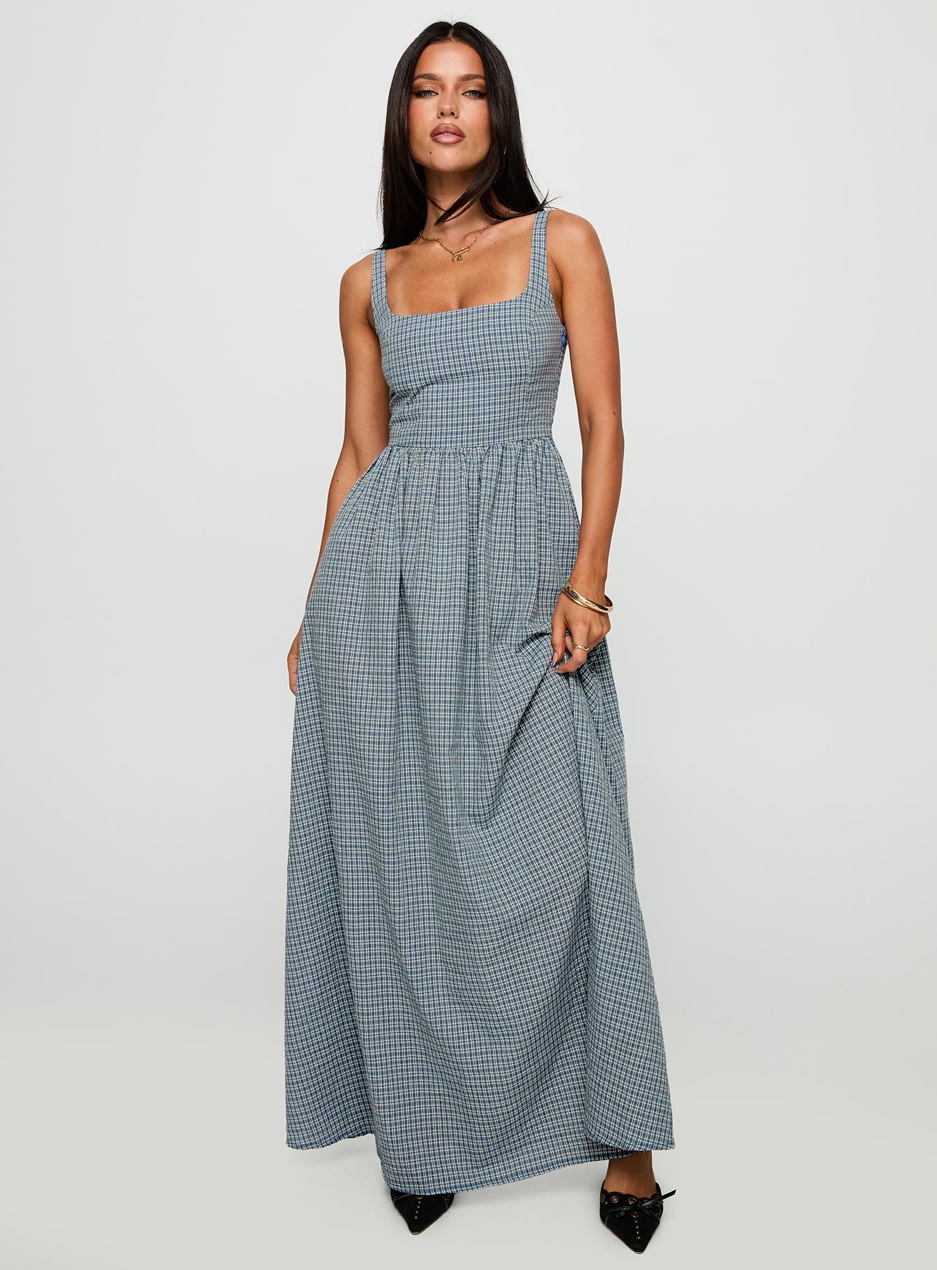 Cartmel Ekose Maxi Elbise