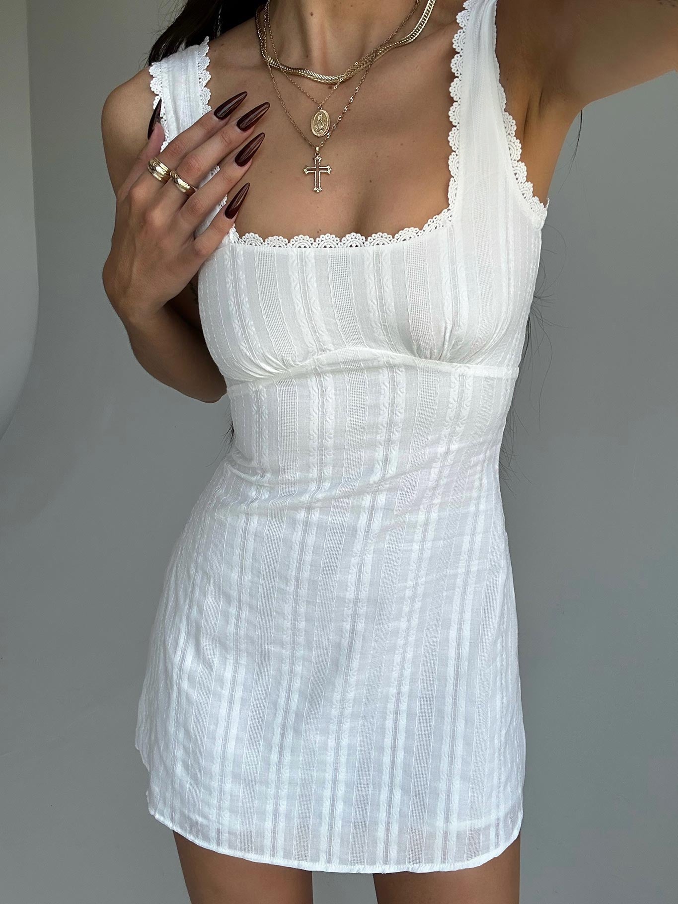 Dasha Mini Beyaz Elbise