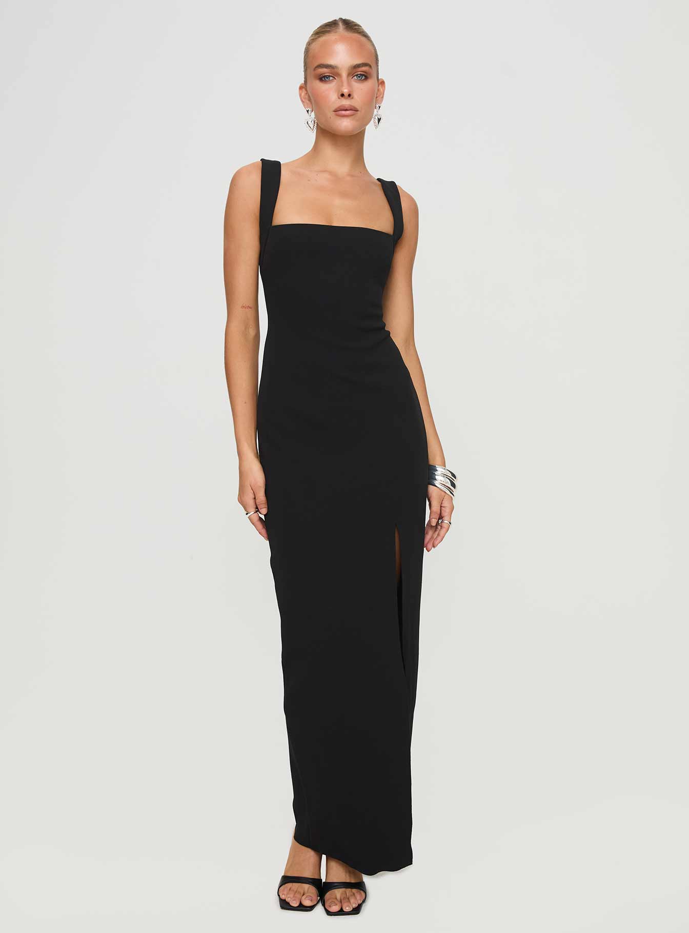 Siyah Bombshell Maxi Elbise