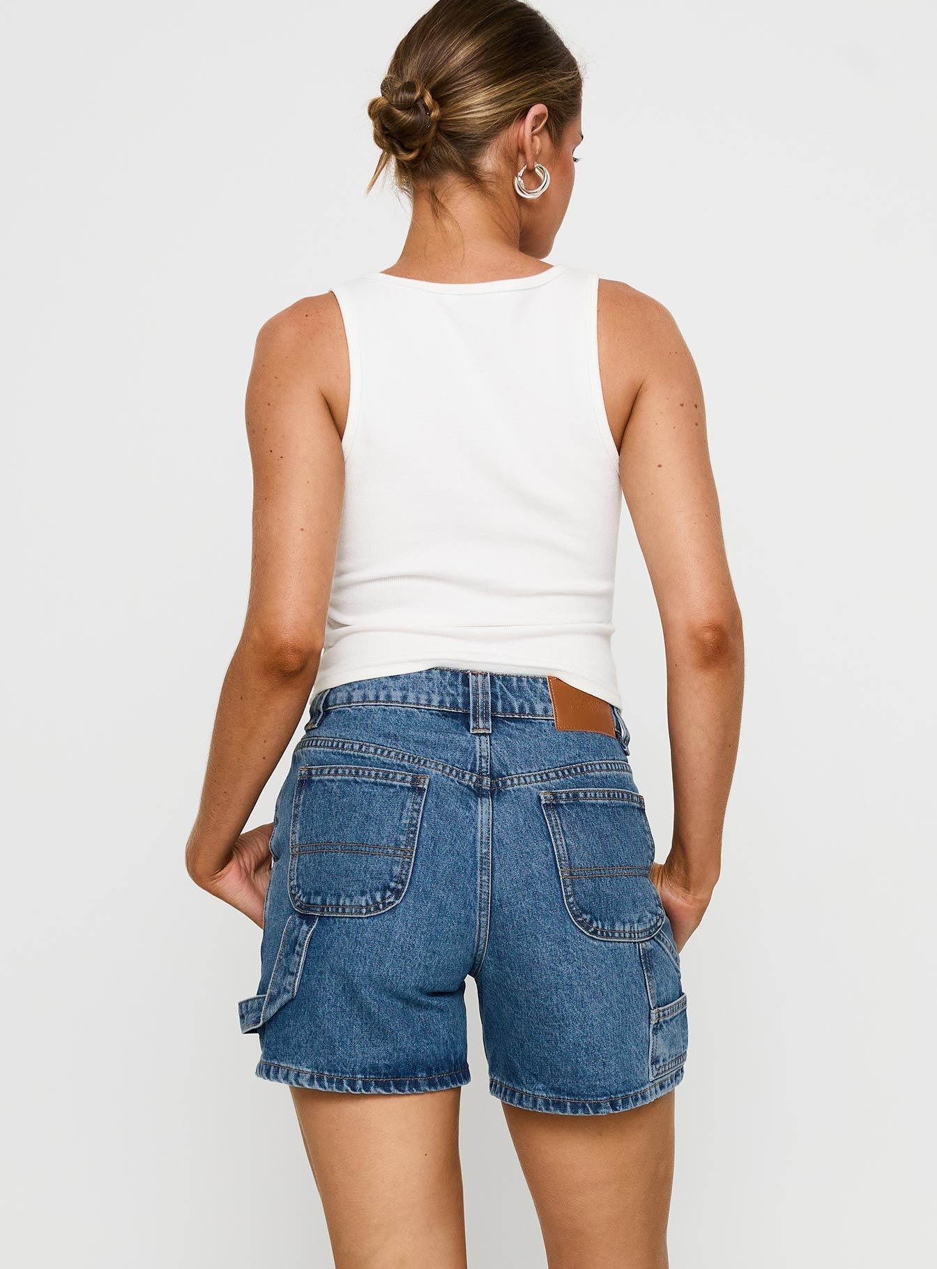 Lou Carpenter Orta Yıkama Denim Şort