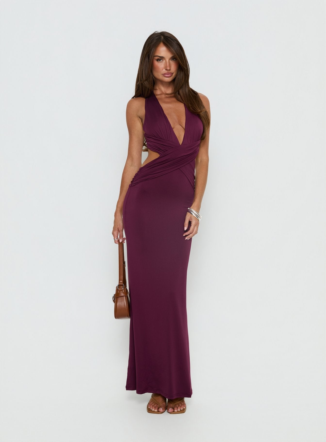 Bambia Mor Maxi Elbise