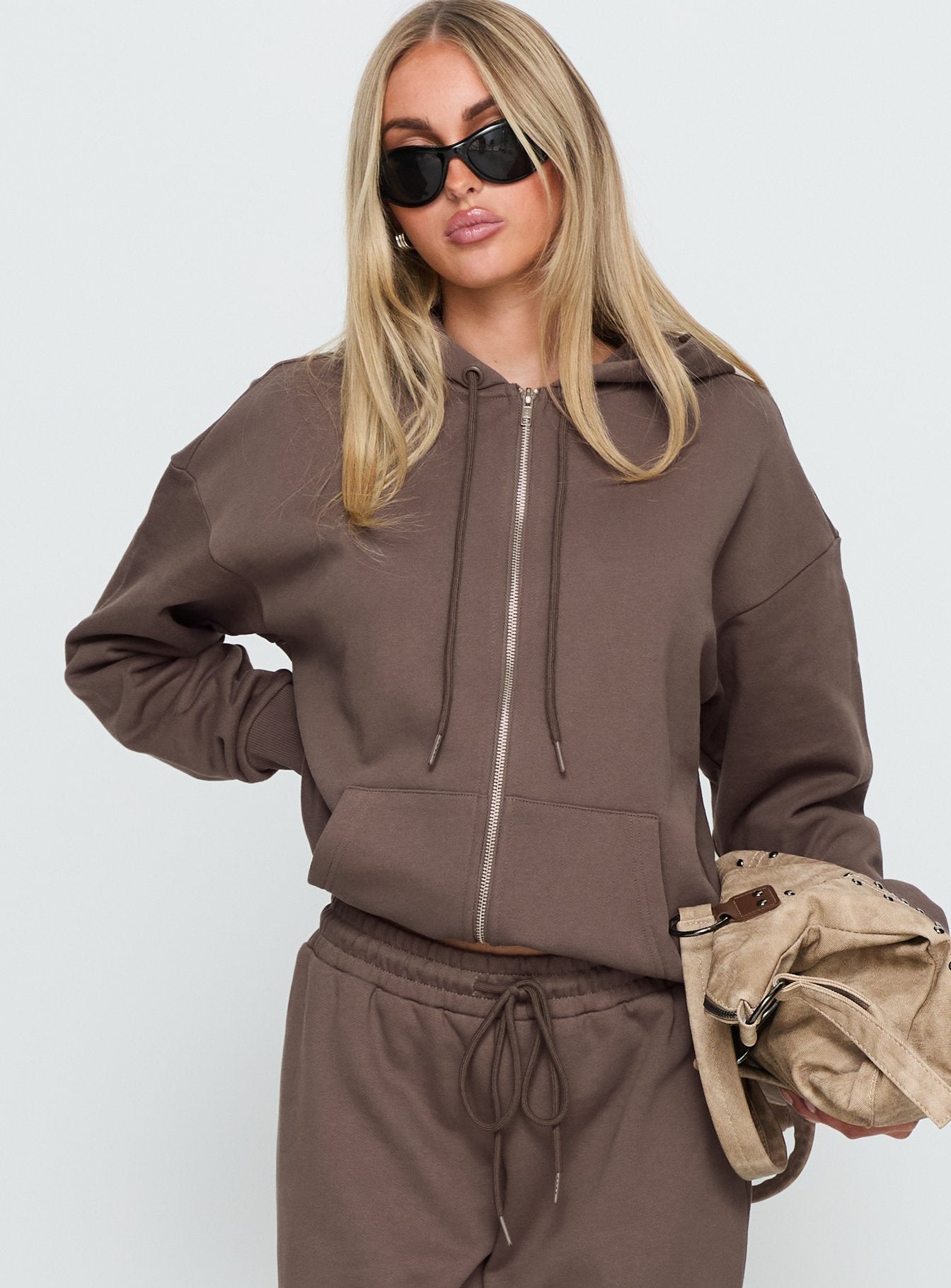 Mocha Oversize Kapüşonlu Sweatshirt