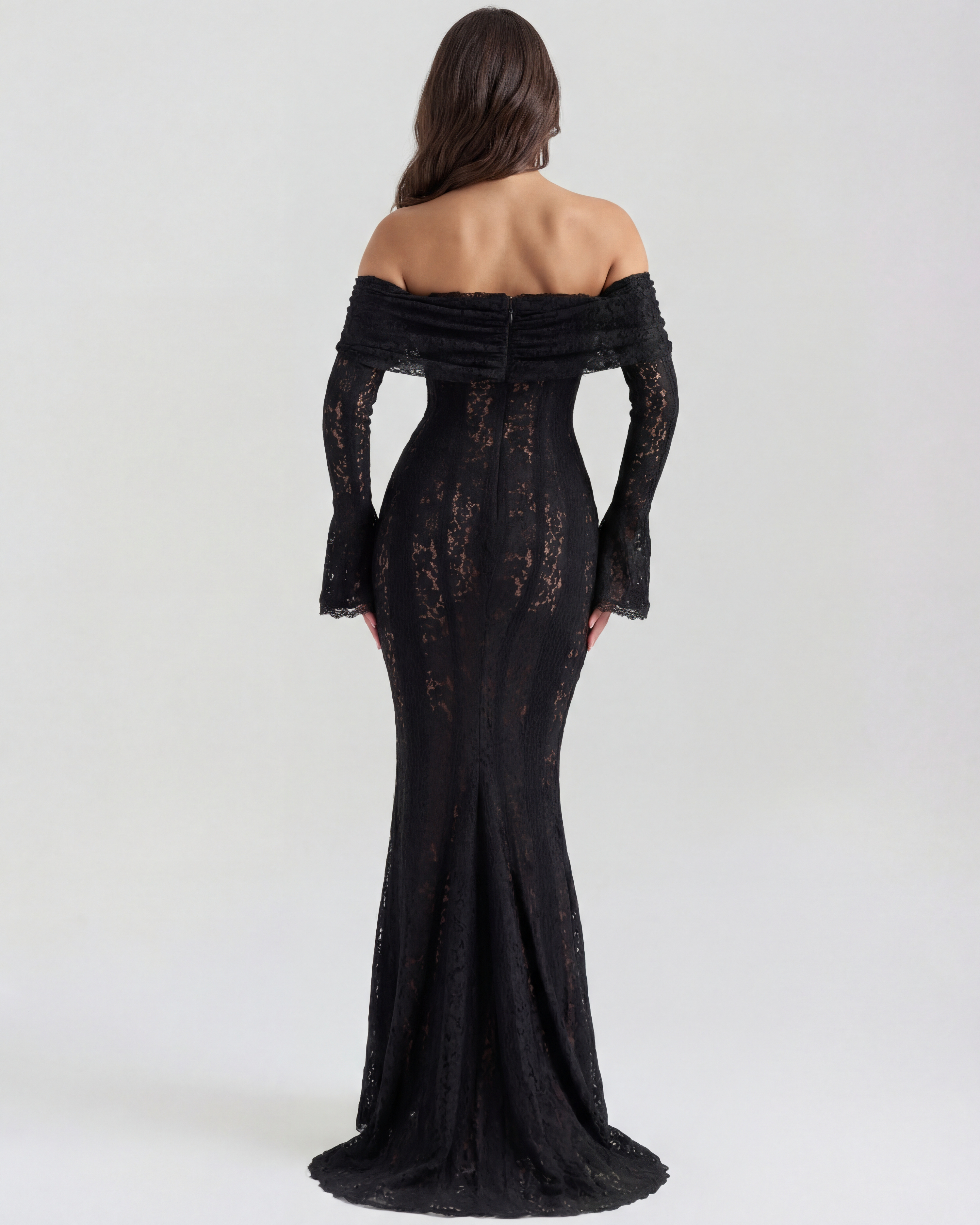 Alessandra Siyah Maxi Elbise