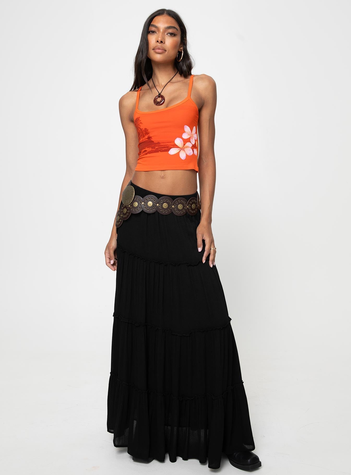 Turuncu Günbatımı Tank Top