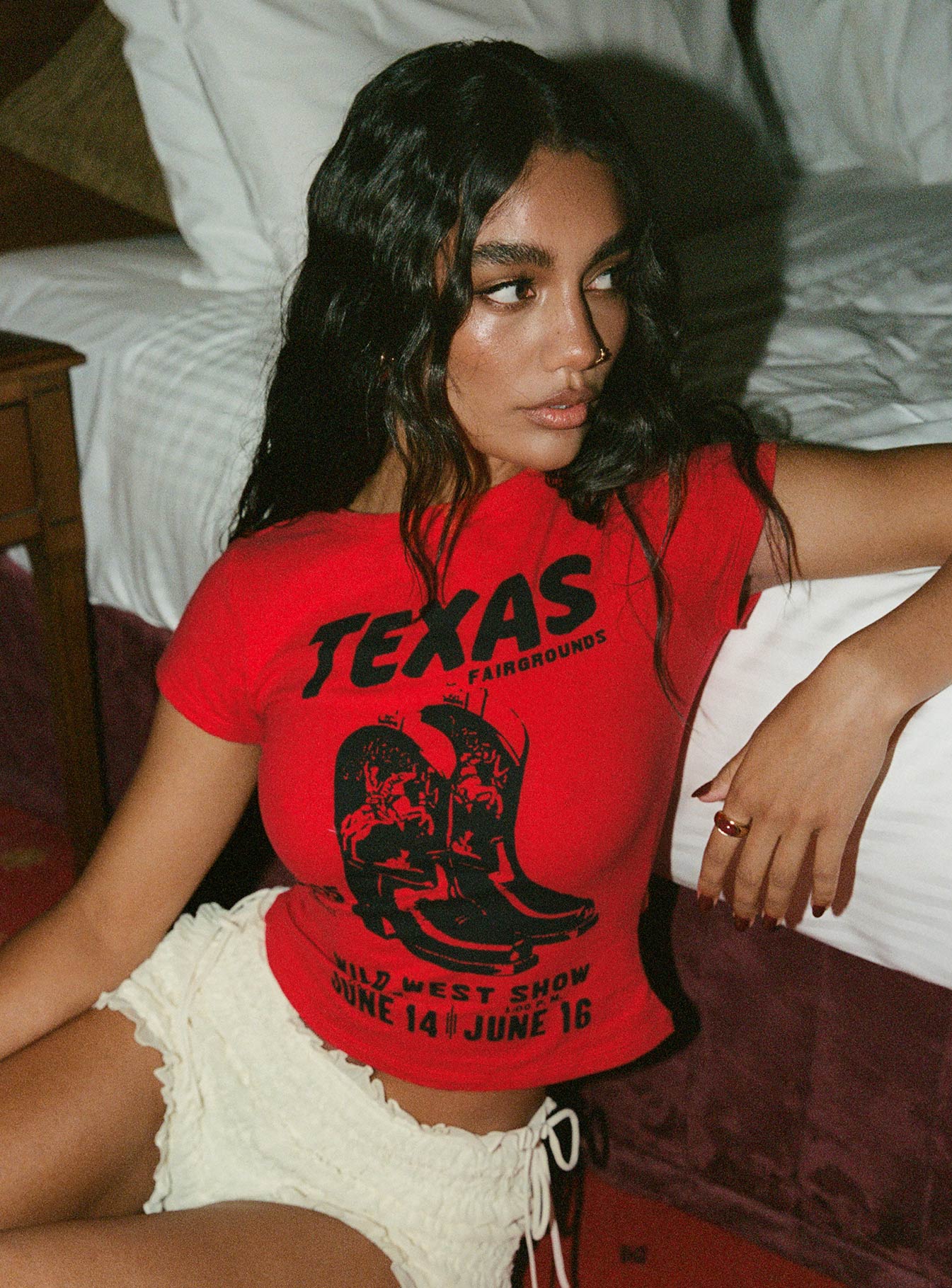Kırmızı Texas Bebek Tişörtü