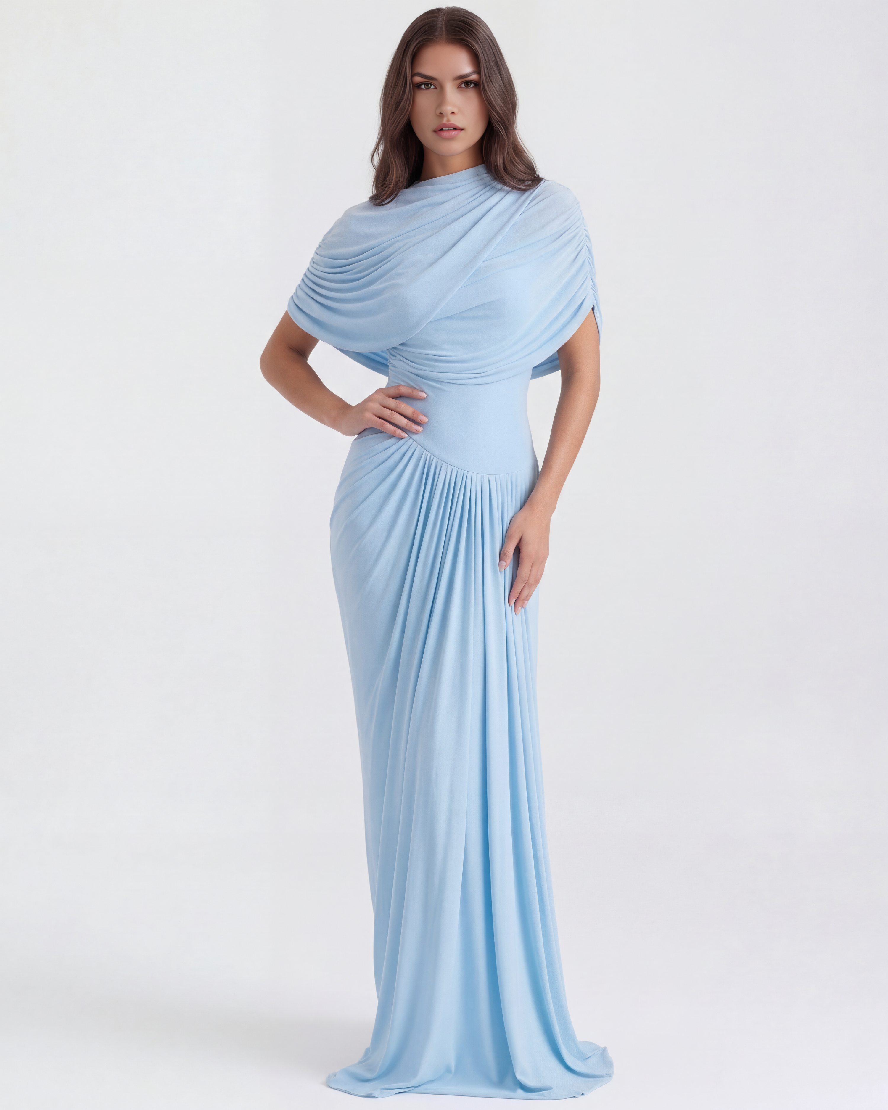 Camilla Bebek Mavisi Maxi Elbise