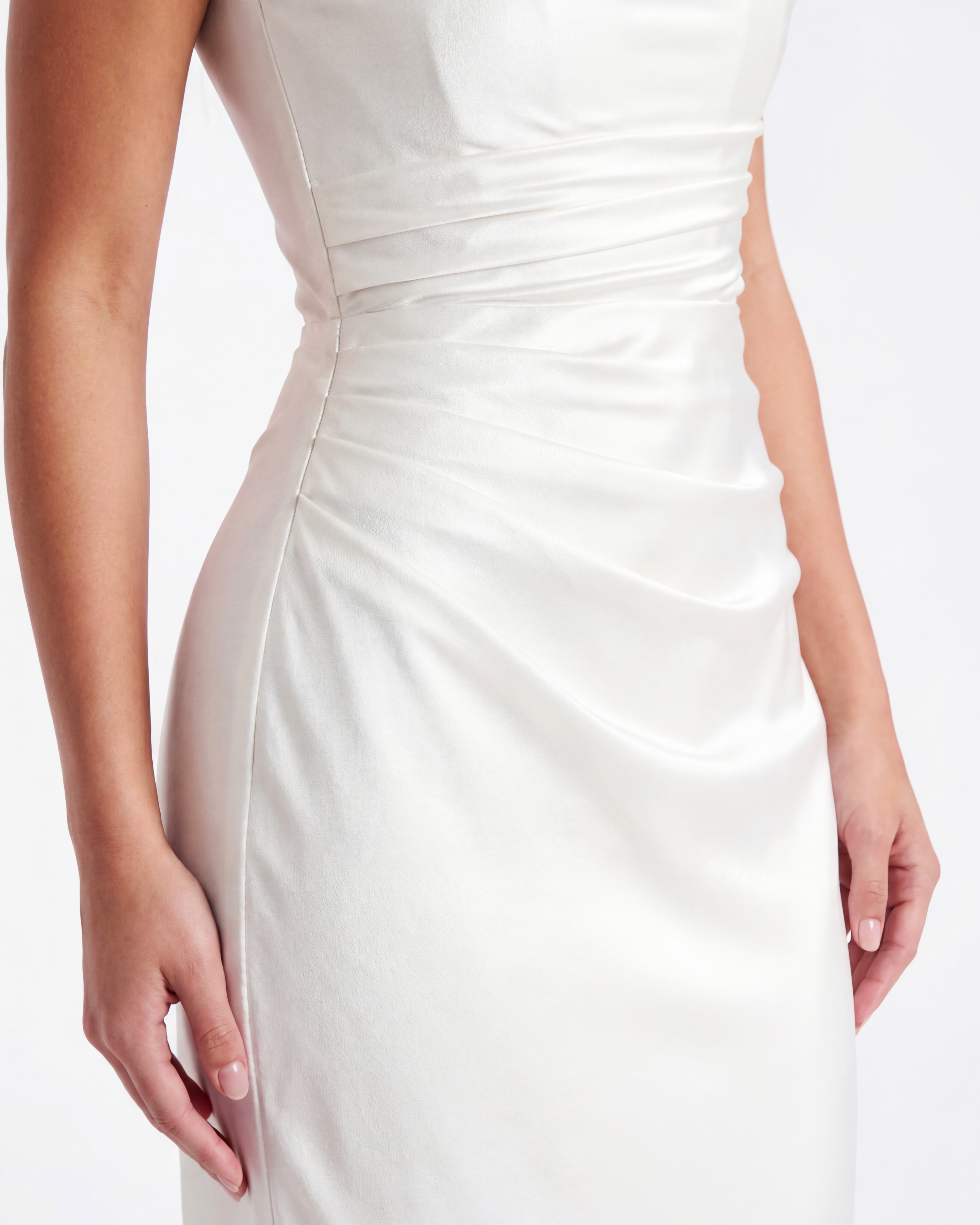 Adrienne Beyaz Maxi Elbise