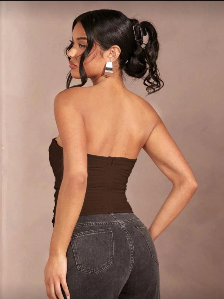 Drapiertes Corsagen Top