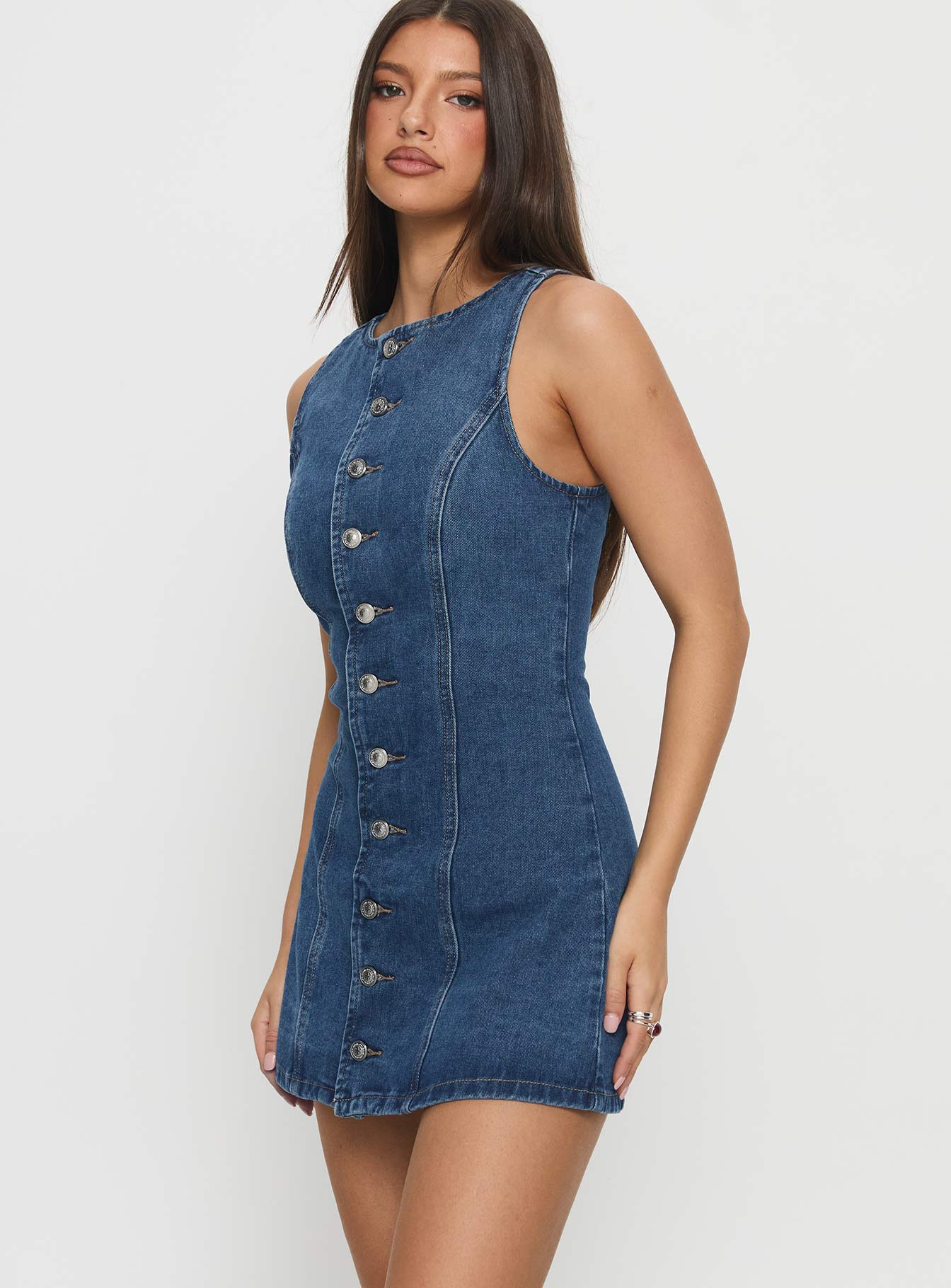 Yumiko Orta Yıkama Denim Tulum