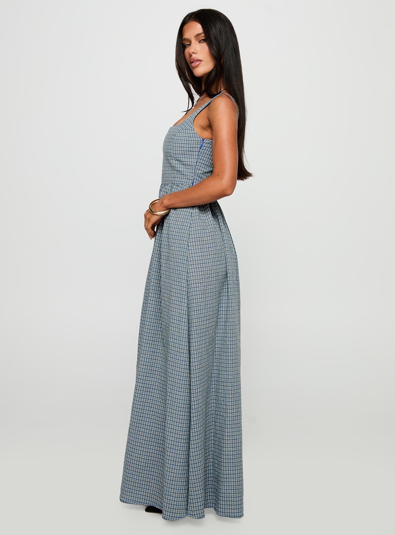 Cartmel Ekose Maxi Elbise