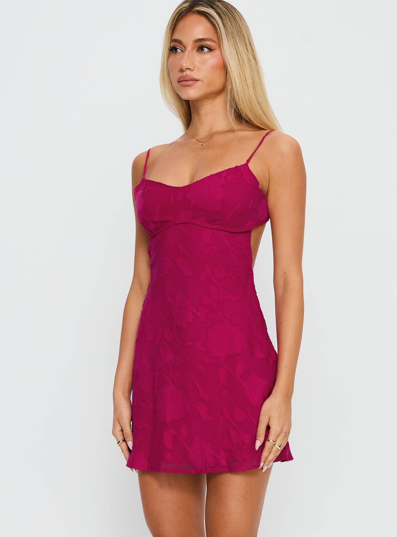 Clemence Mini Pembe Elbise