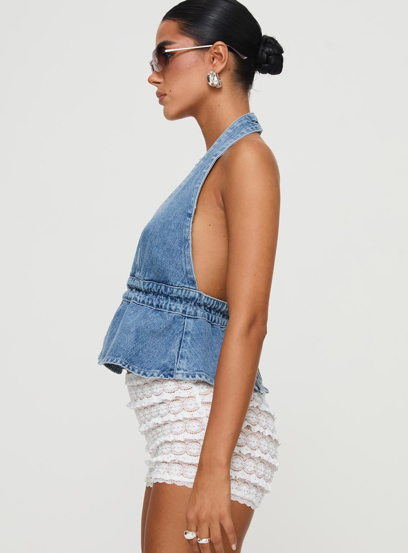 Sequoia Denim Askılı Bluz