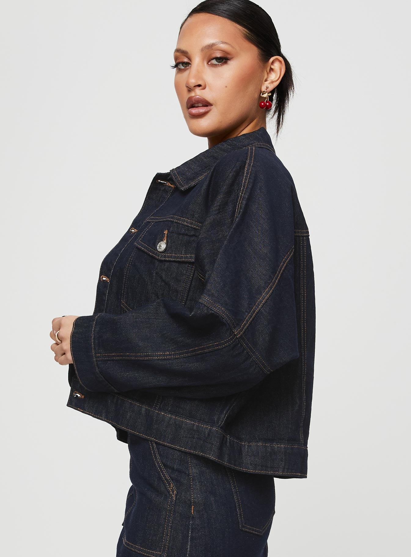 Koyu Yıkama Denim Hughes Ceket