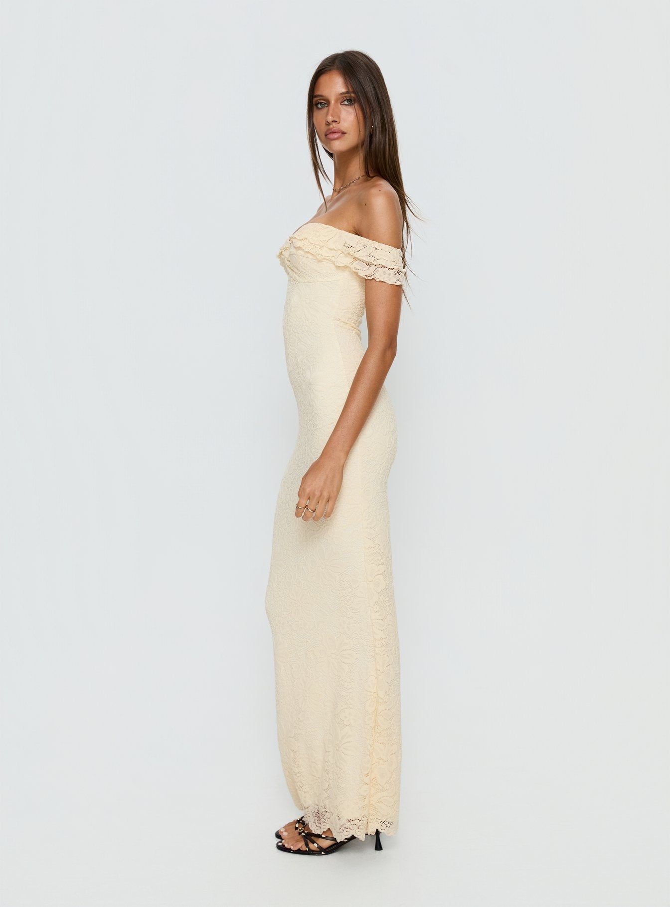 Anabeila Straplez Limon Maxi Elbise