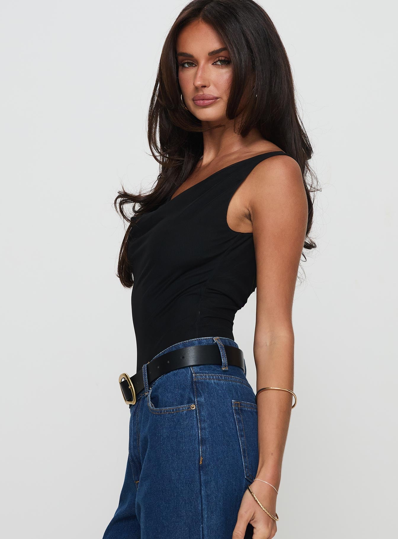 Axton Kapüşonlu Siyah Body