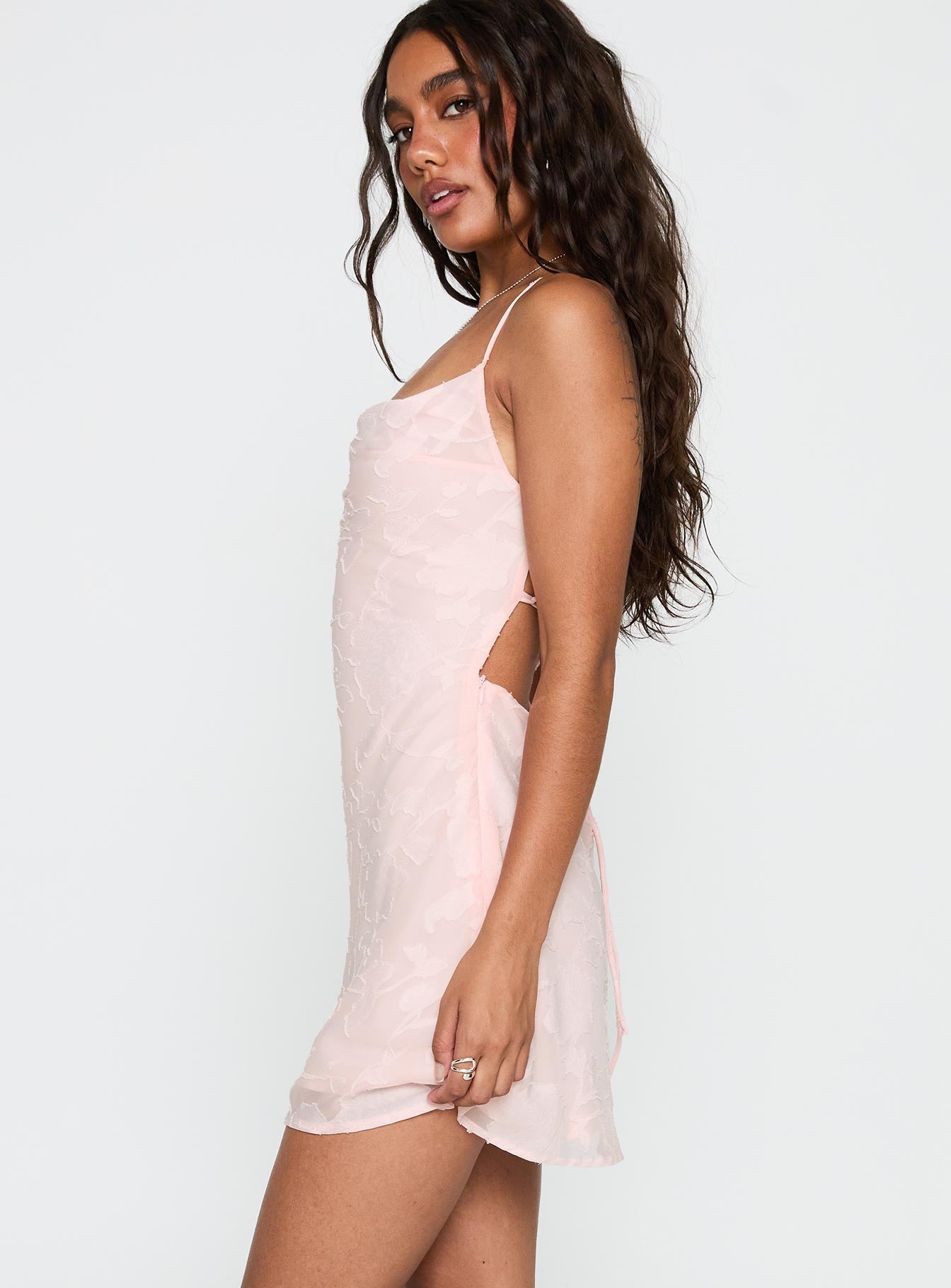 Celena Pembe Mini Elbise