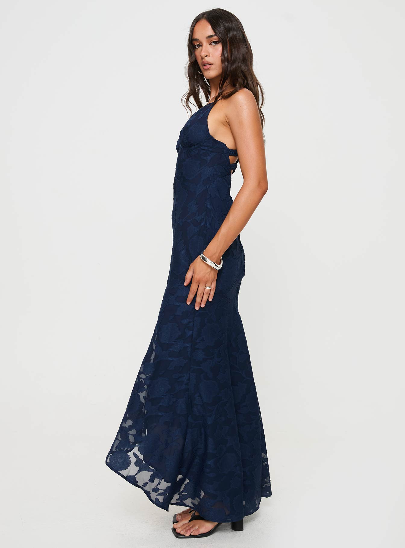 Lacivert Cyrene Maxi Elbise