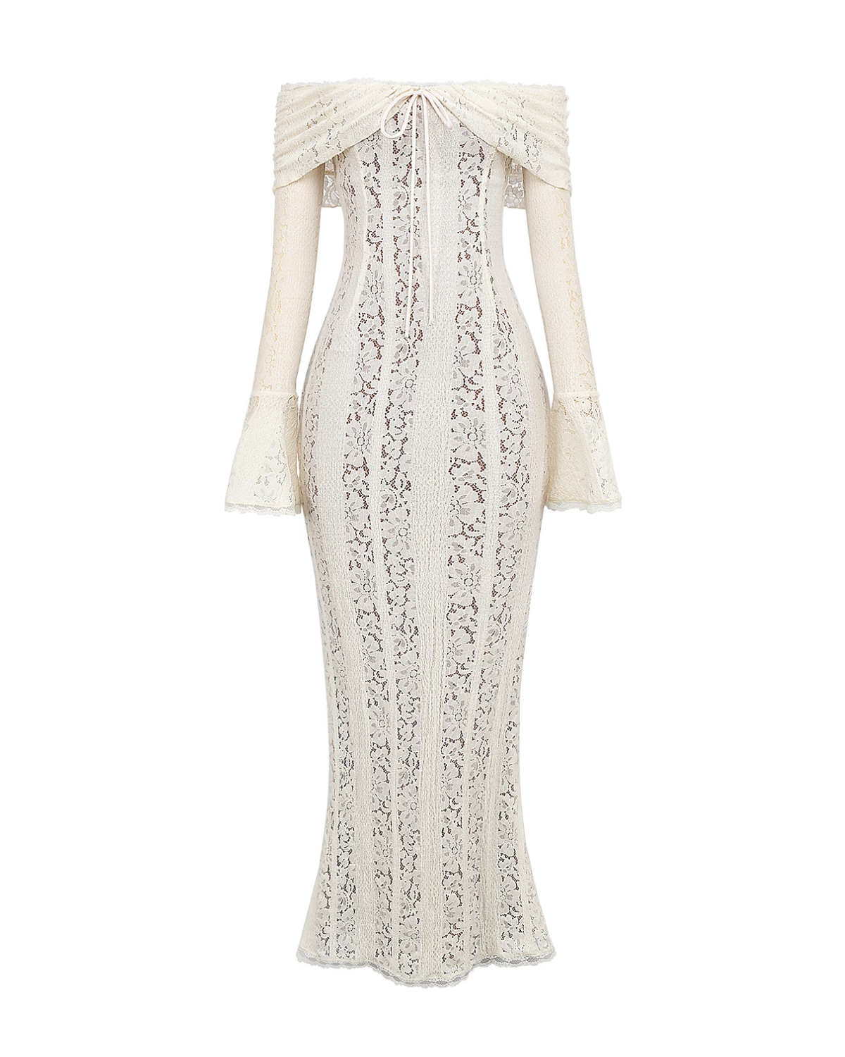 Alessandra Krem Maxi Elbise