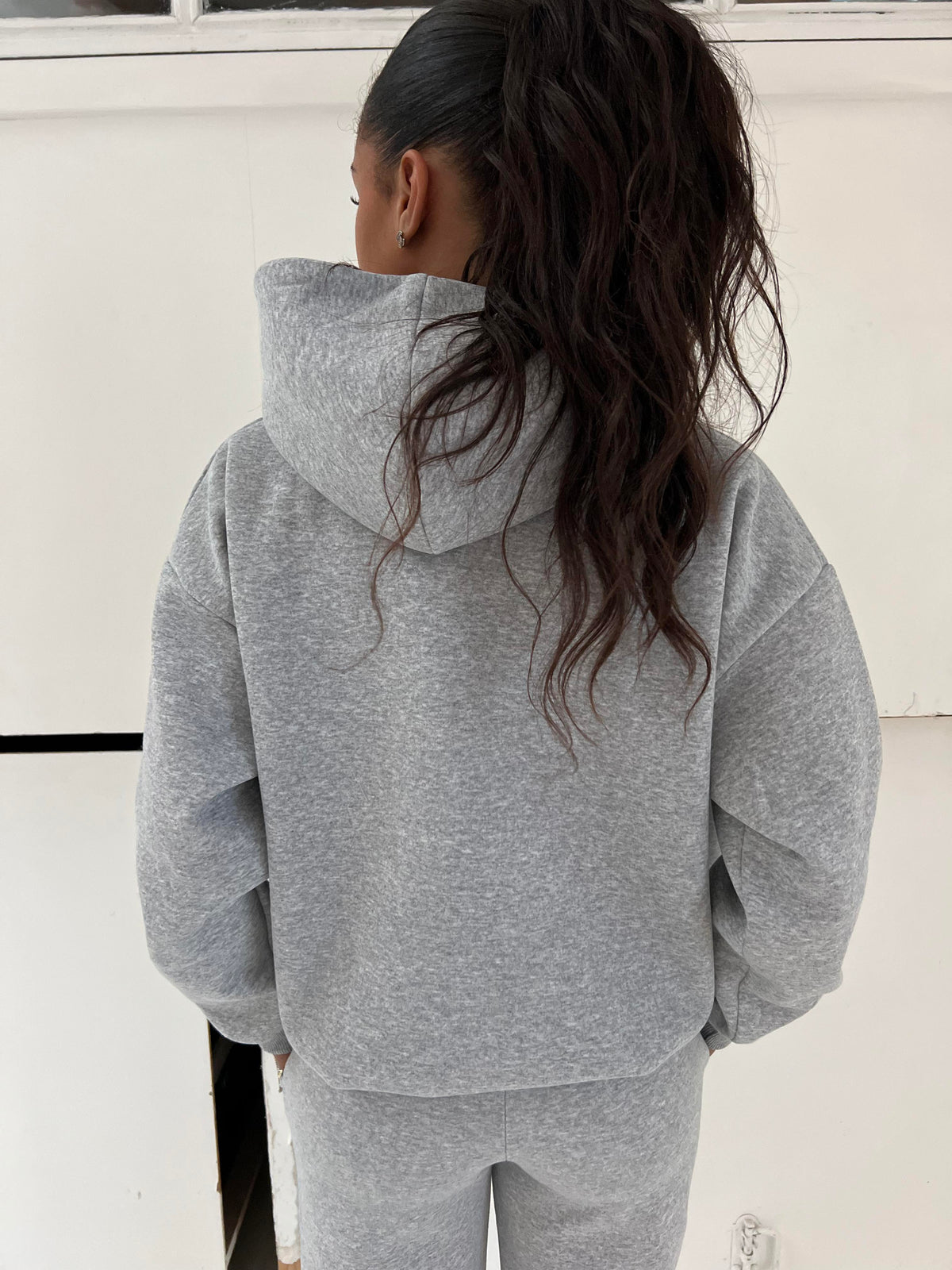 Anelise Büyük Beden Kapüşonlu Sweatshirt - Gri