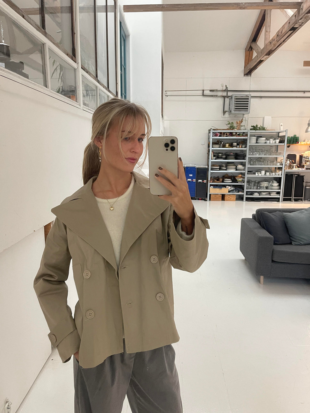 Catinka Kum Renkli Trençkot