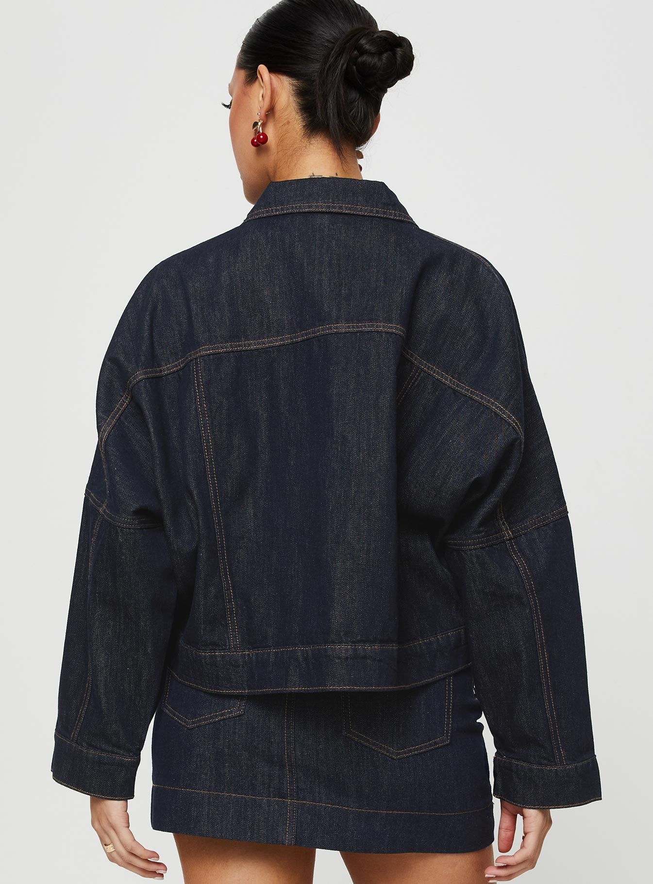 Koyu Yıkama Denim Hughes Ceket