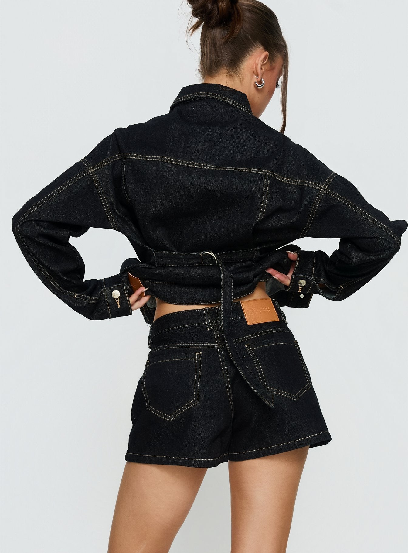 Mackenza Orta Bel Ham Denim Şort