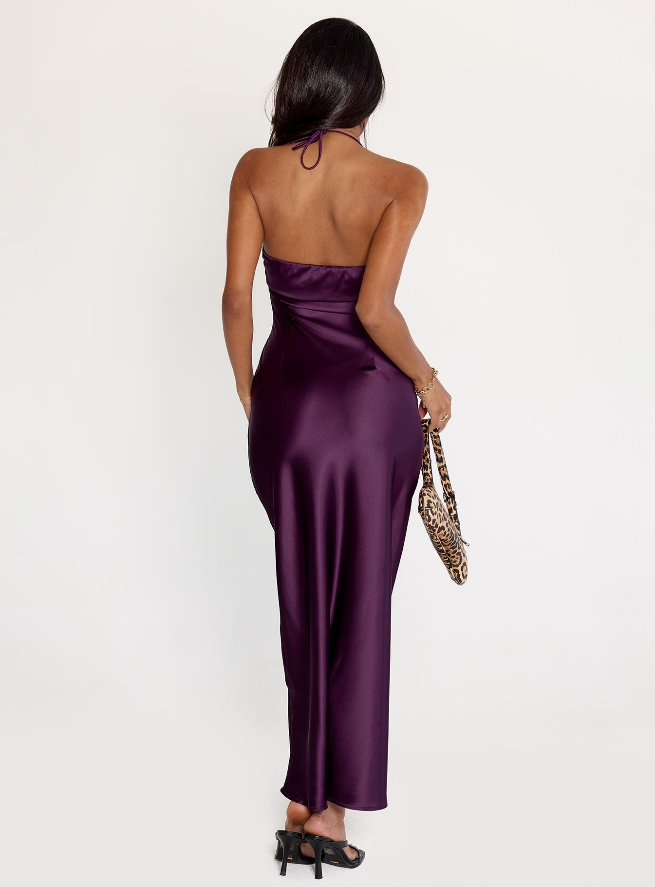 Erik Ateşe Dayanıklı Maxi Halter Elbise