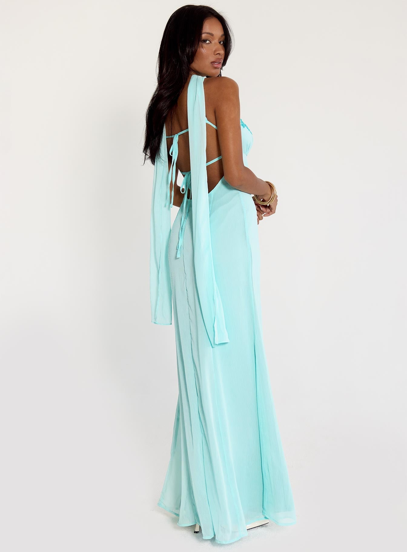 Jadira Aqua Maxi Elbise