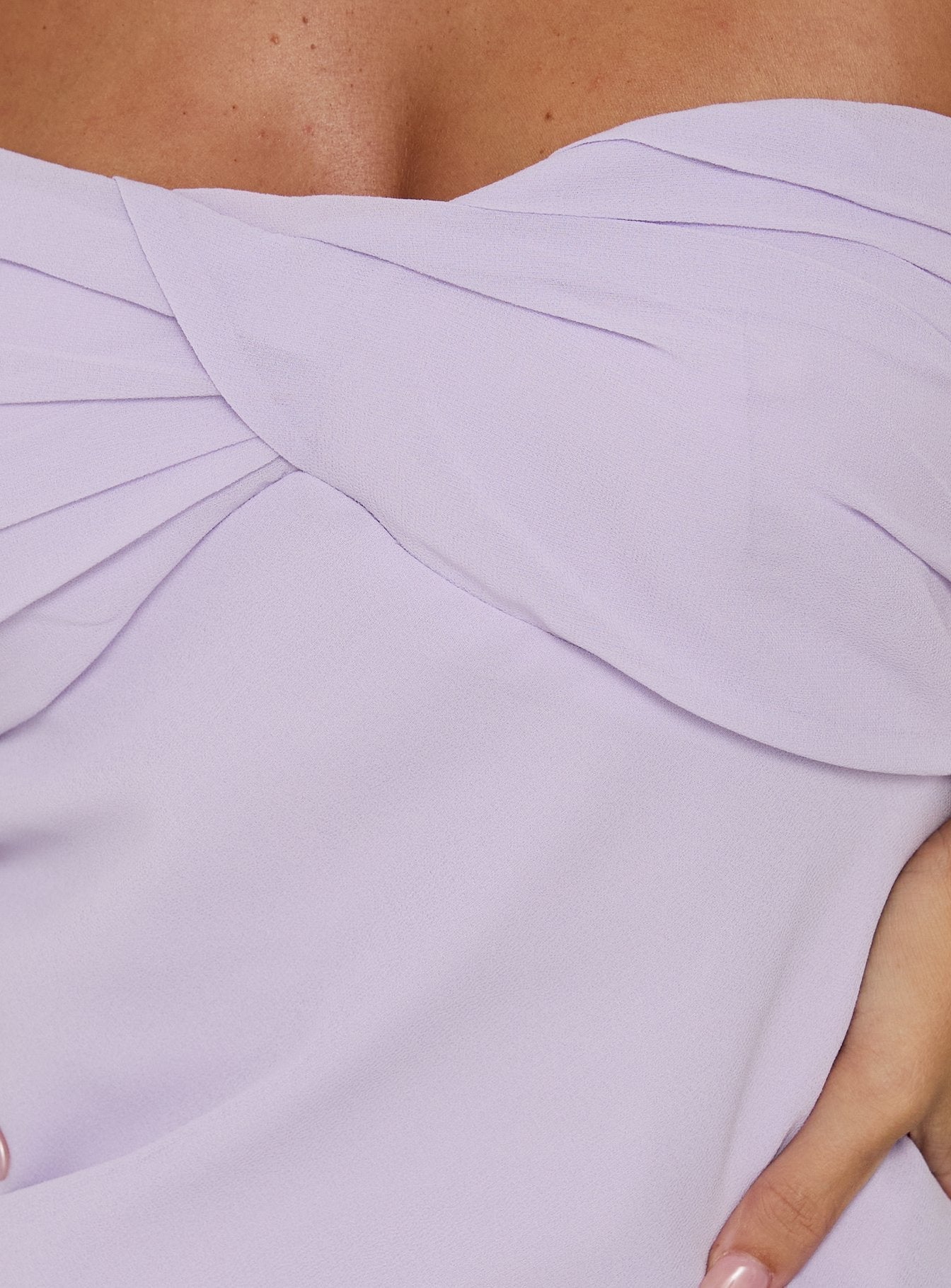 Leylak Straplez Mini Elbise
