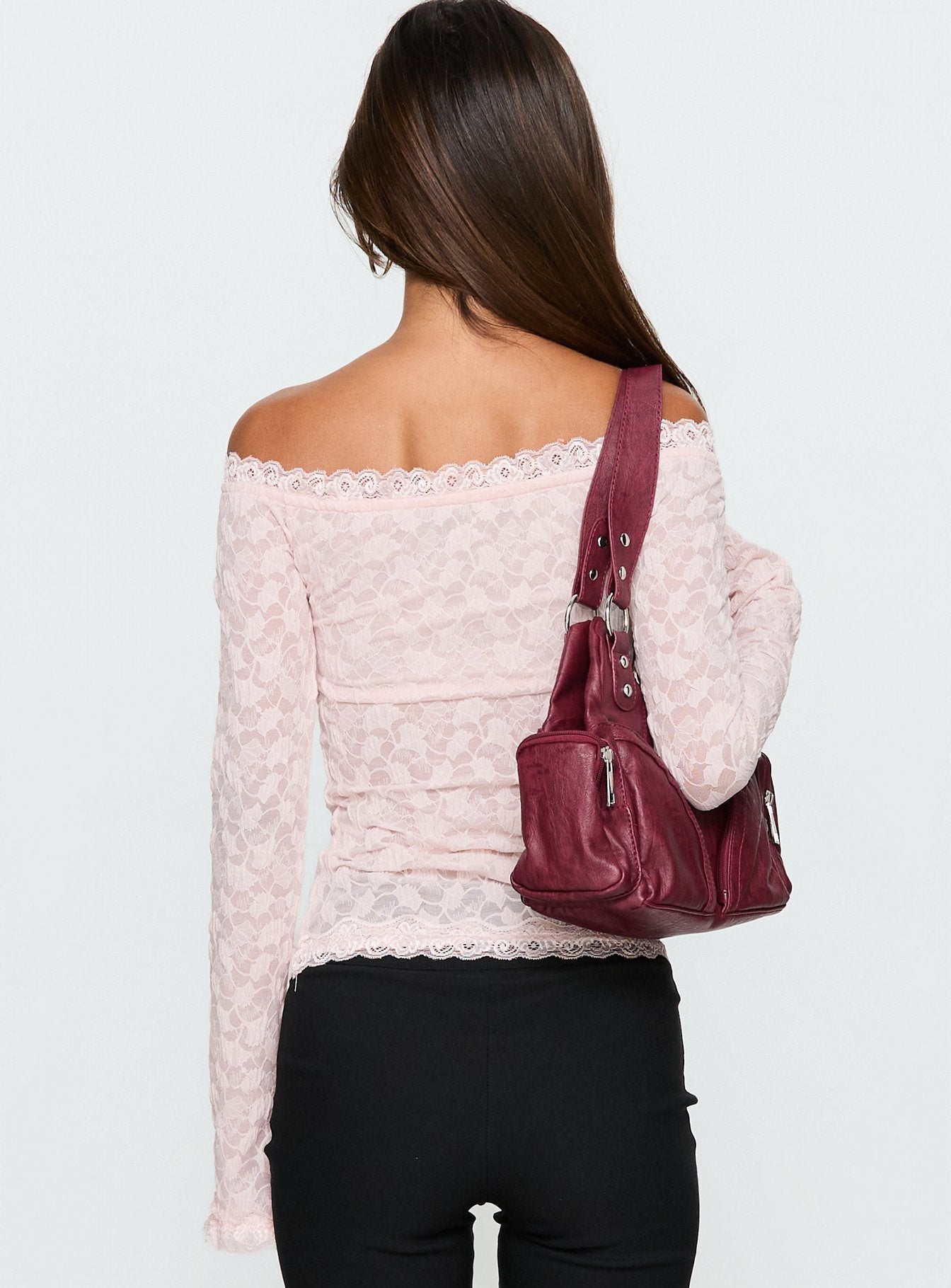 Mochapella Yumuşak Pembe Off-Shoulder Bluz