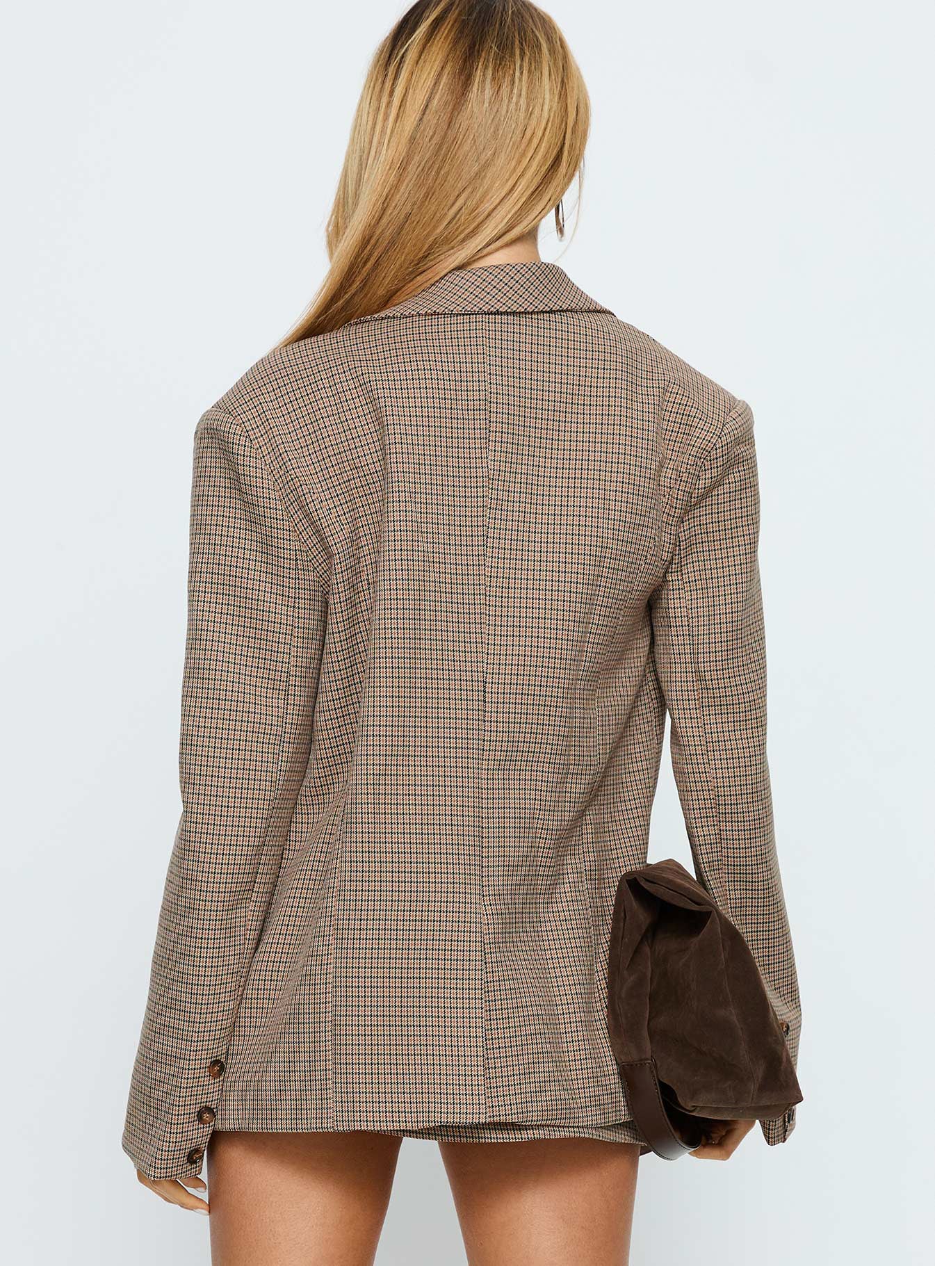 Deane Kahverengi Ekose Blazer Ceket