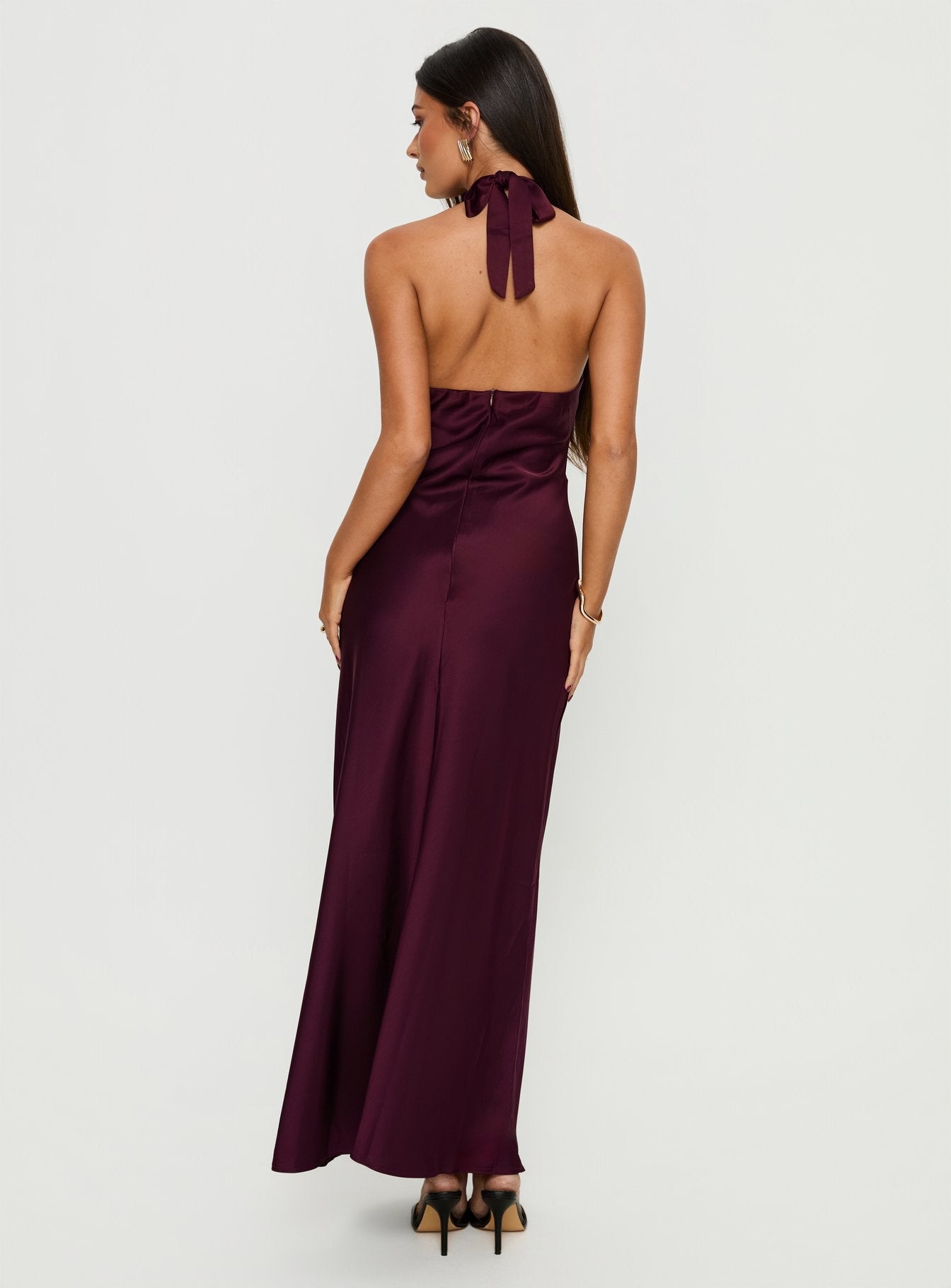 Erik Şifon Maxi Elbise - Rosario Halter Modeli