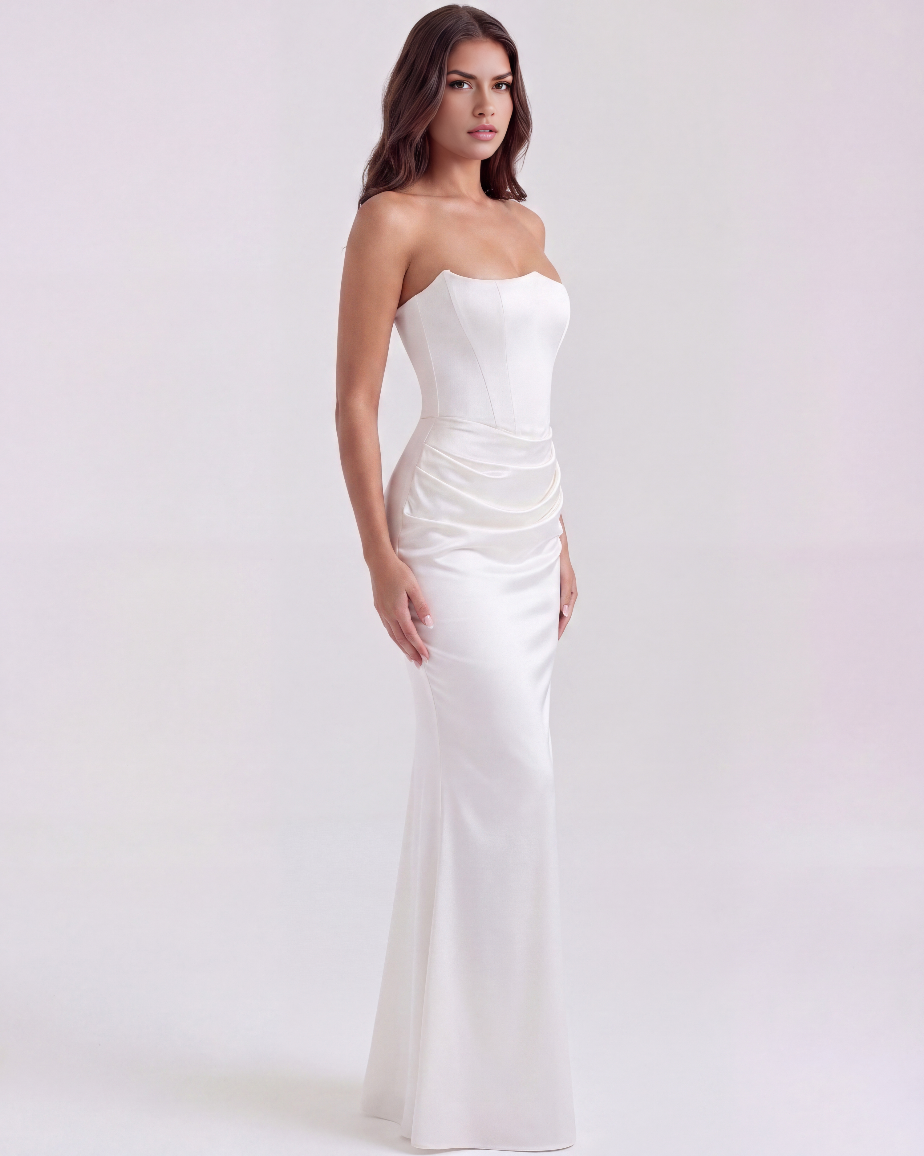 Rosalind Beyaz Maxi Elbise