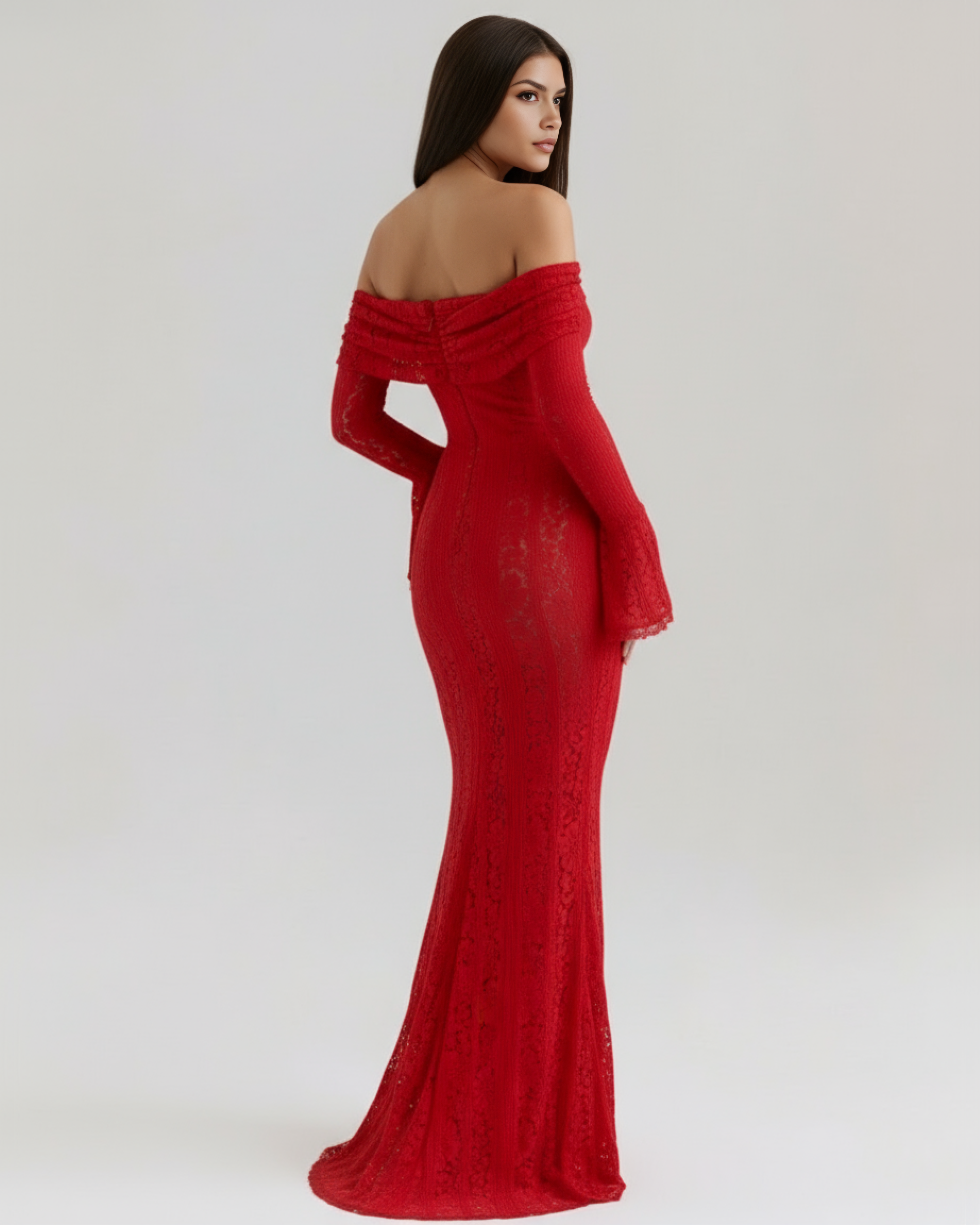 Alessandra Kırmızı Maxi Elbise