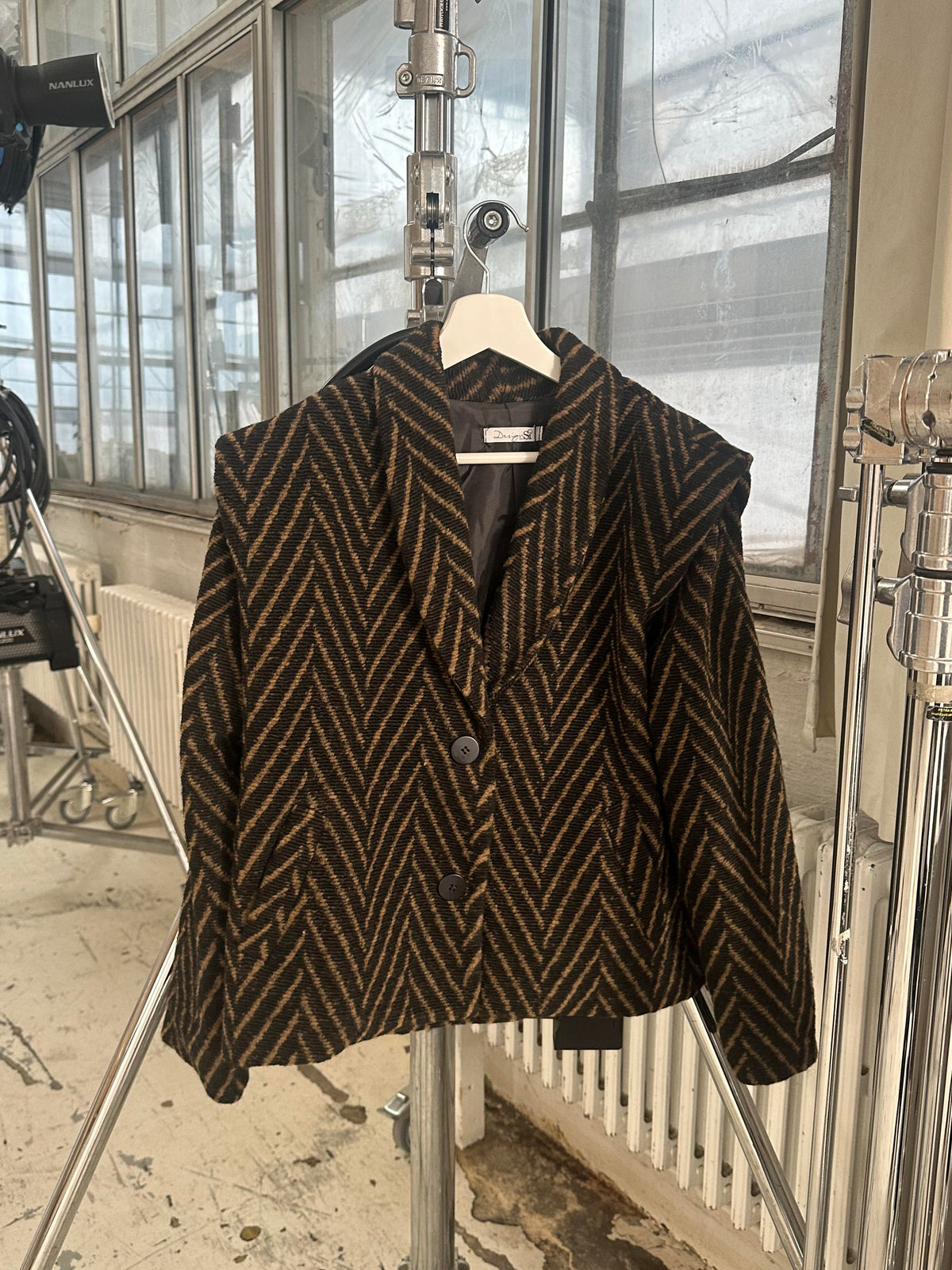 Astoria Blazer Ceket - Siyah-Bej