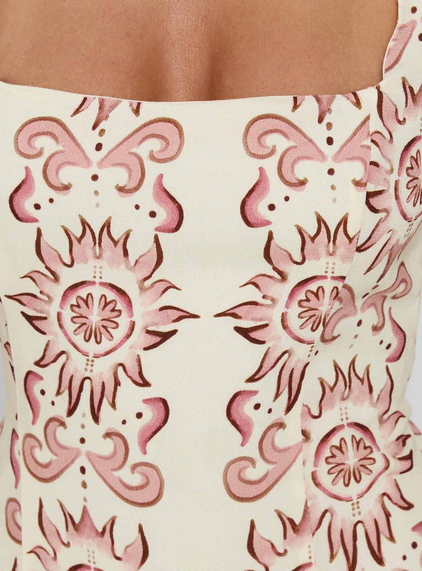 Maris Mini Elbise - Krem ve Pembe Renk Seçenekleri