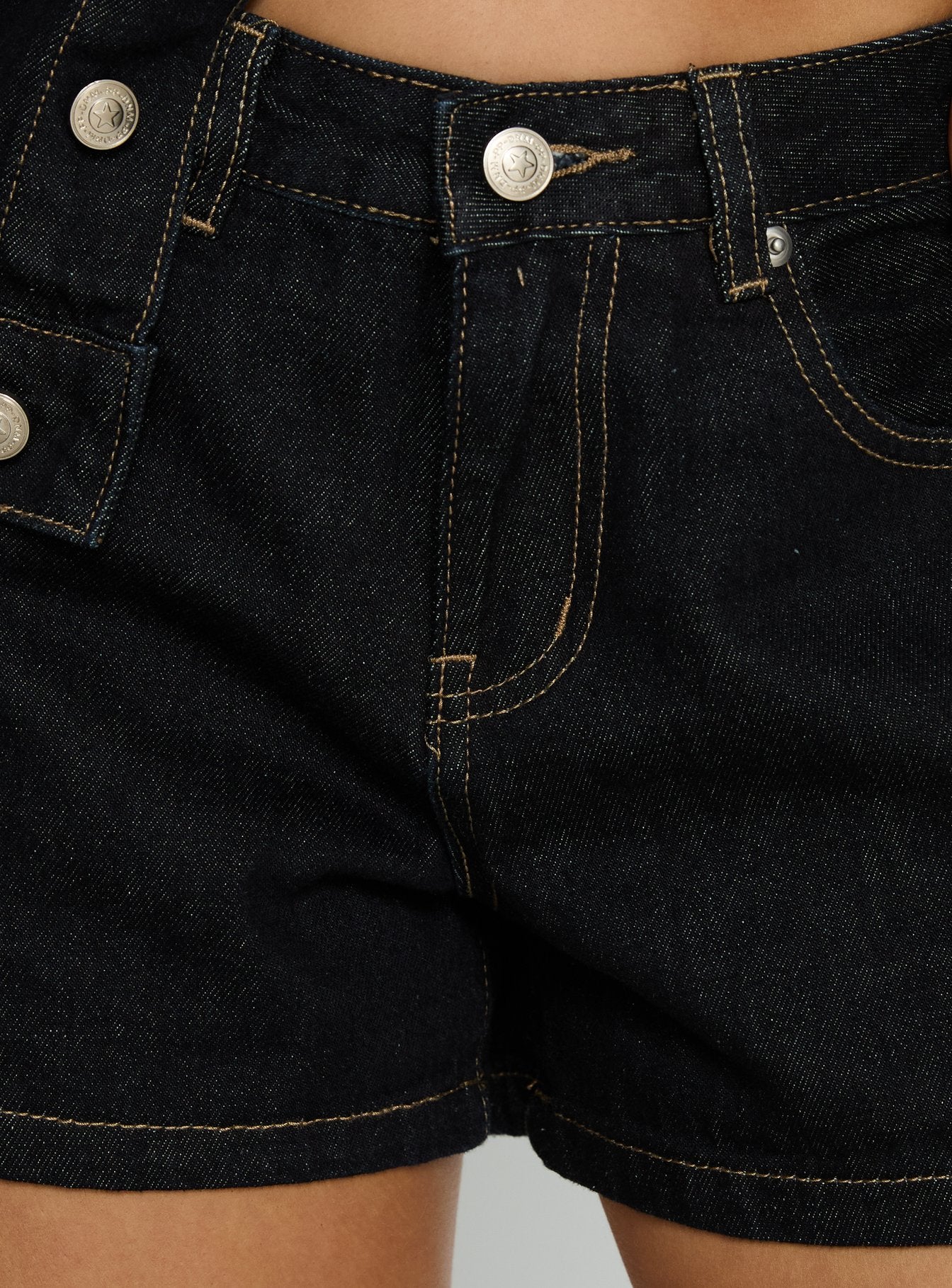 Mackenza Orta Bel Ham Denim Şort