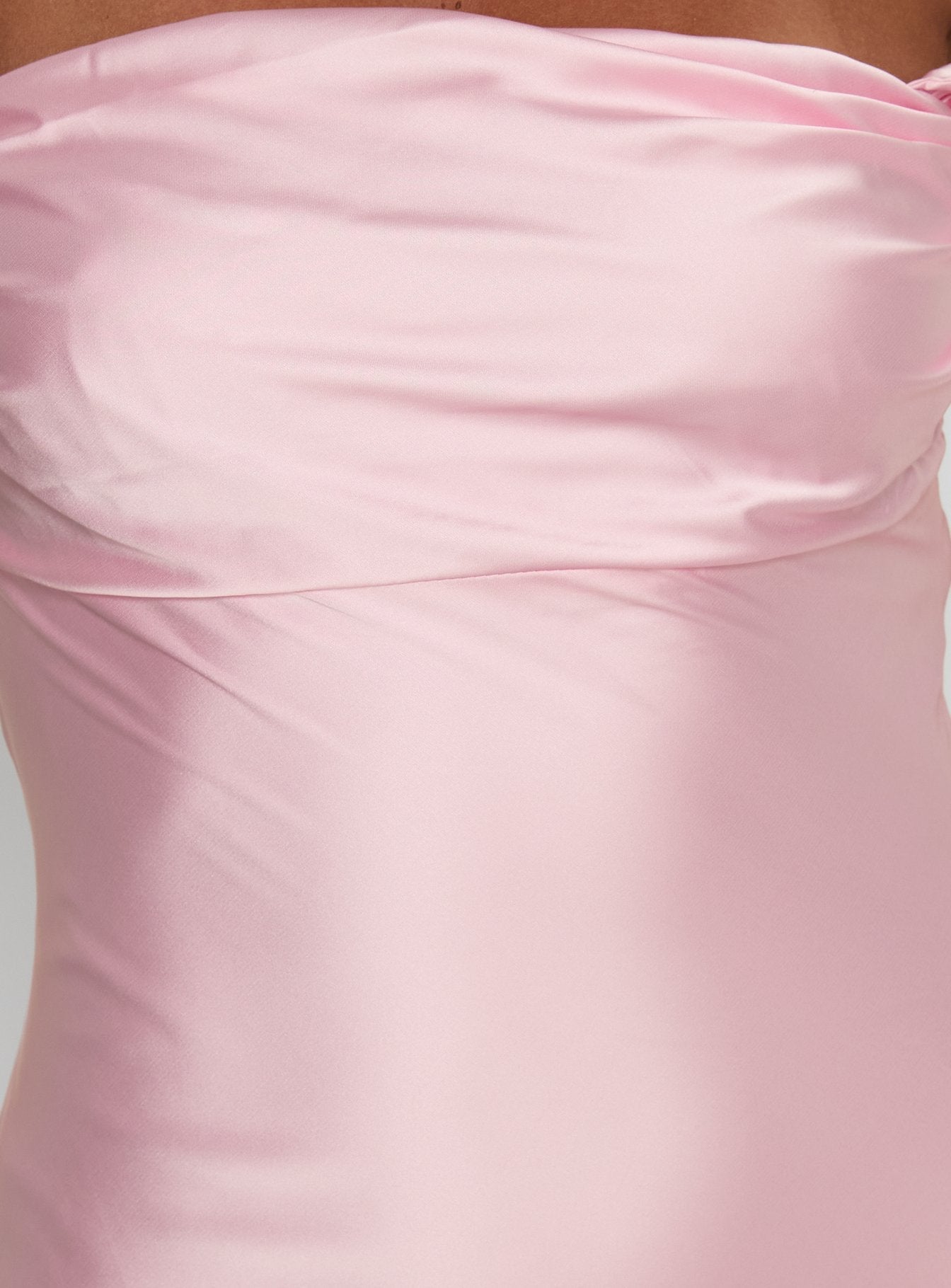 Azura Pembe Askısız Maxi Elbise