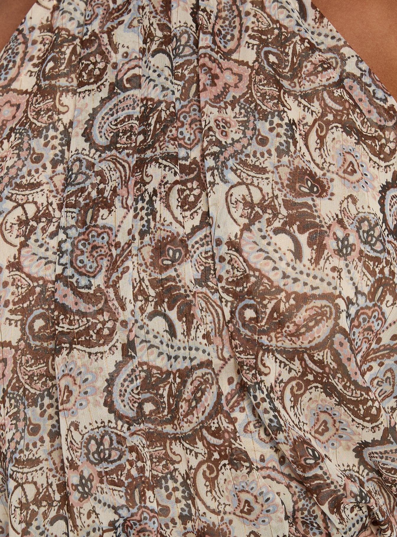 Faythe Paisley Desenli Yüksek Yaka Bluz