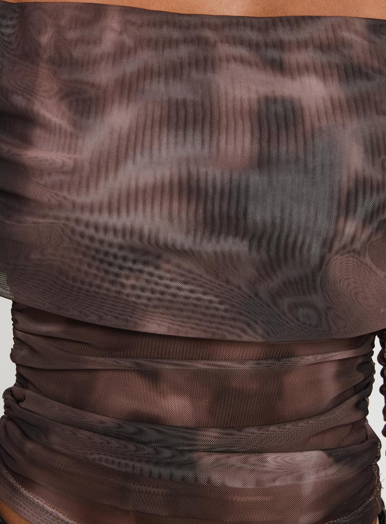 Çok Renkli Off Shoulder Uzun Kollu Bluz