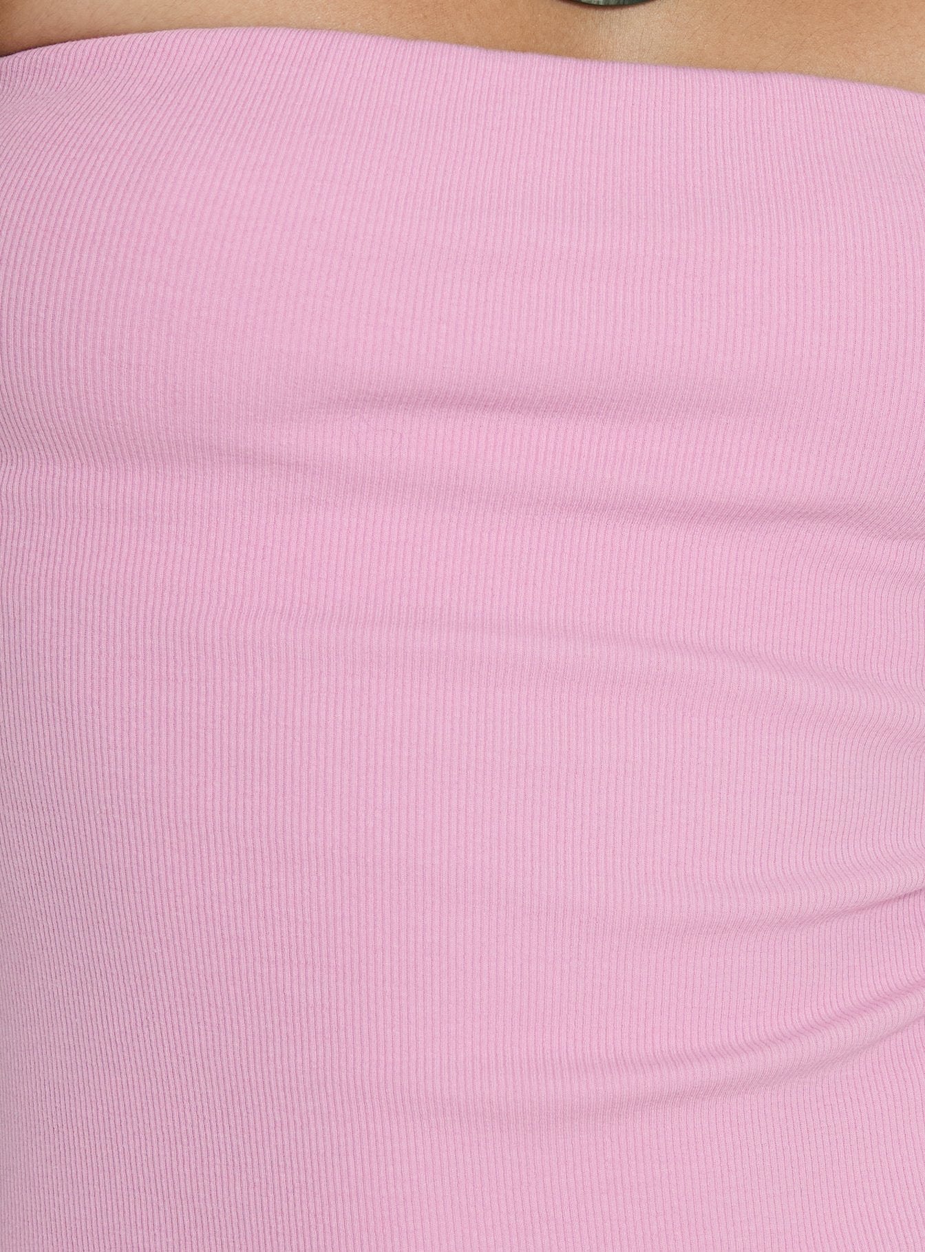 Pembe Straplez Mini Elbise