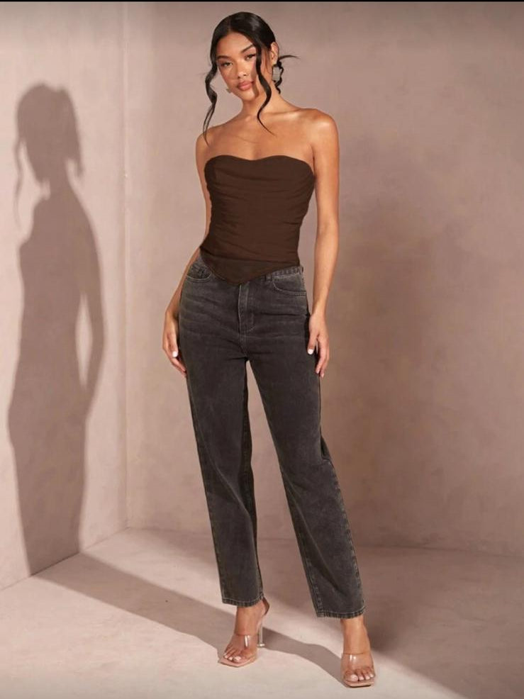 Drapiertes Corsagen Top