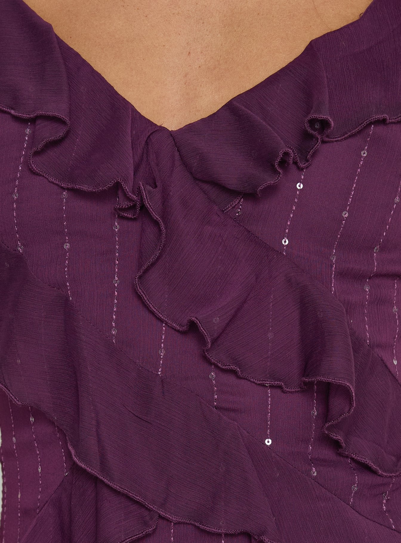 Kinara Mor Ruffle Mini Elbise