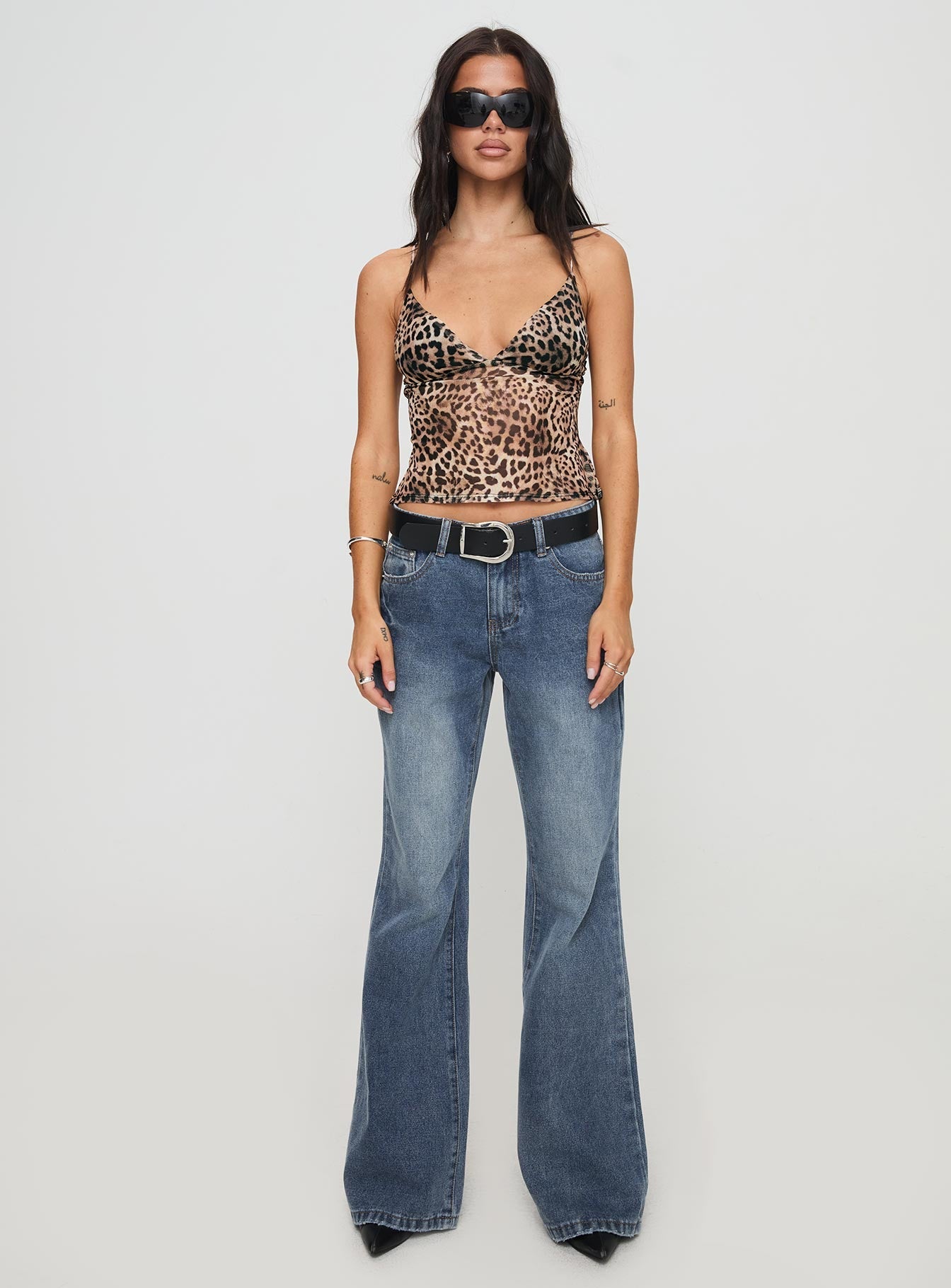 Leopar Desenli Hızlı Moda Üst