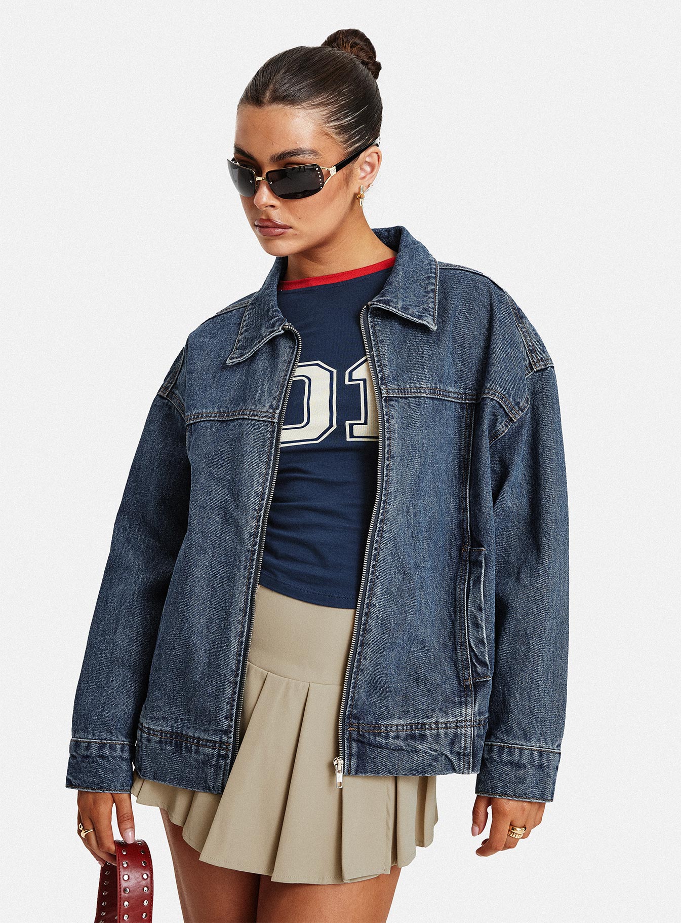 Altıncı Denim Bomber Ceket