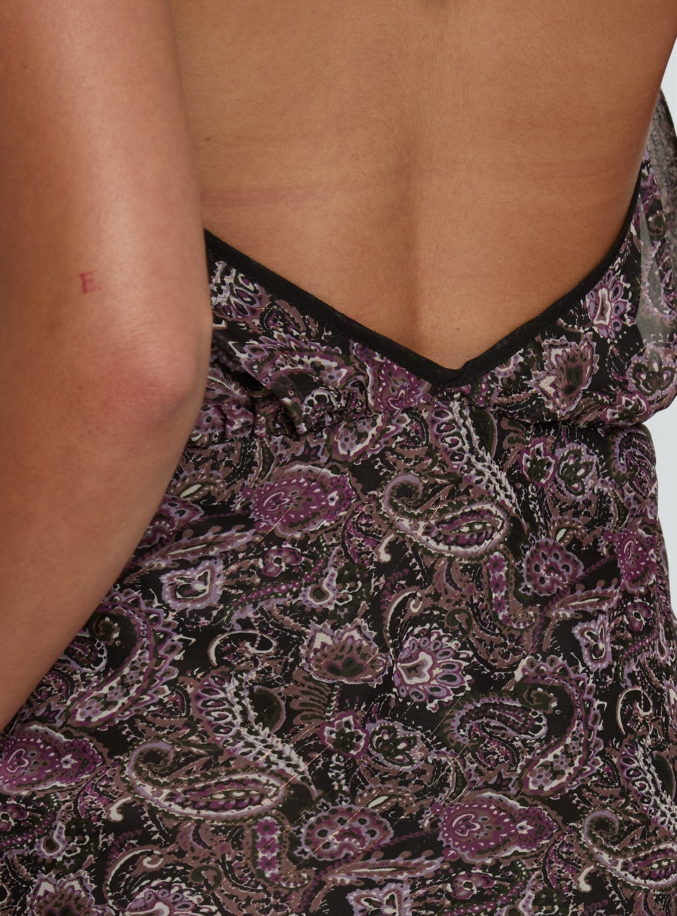 Desenli Chiffon Mini Elbise