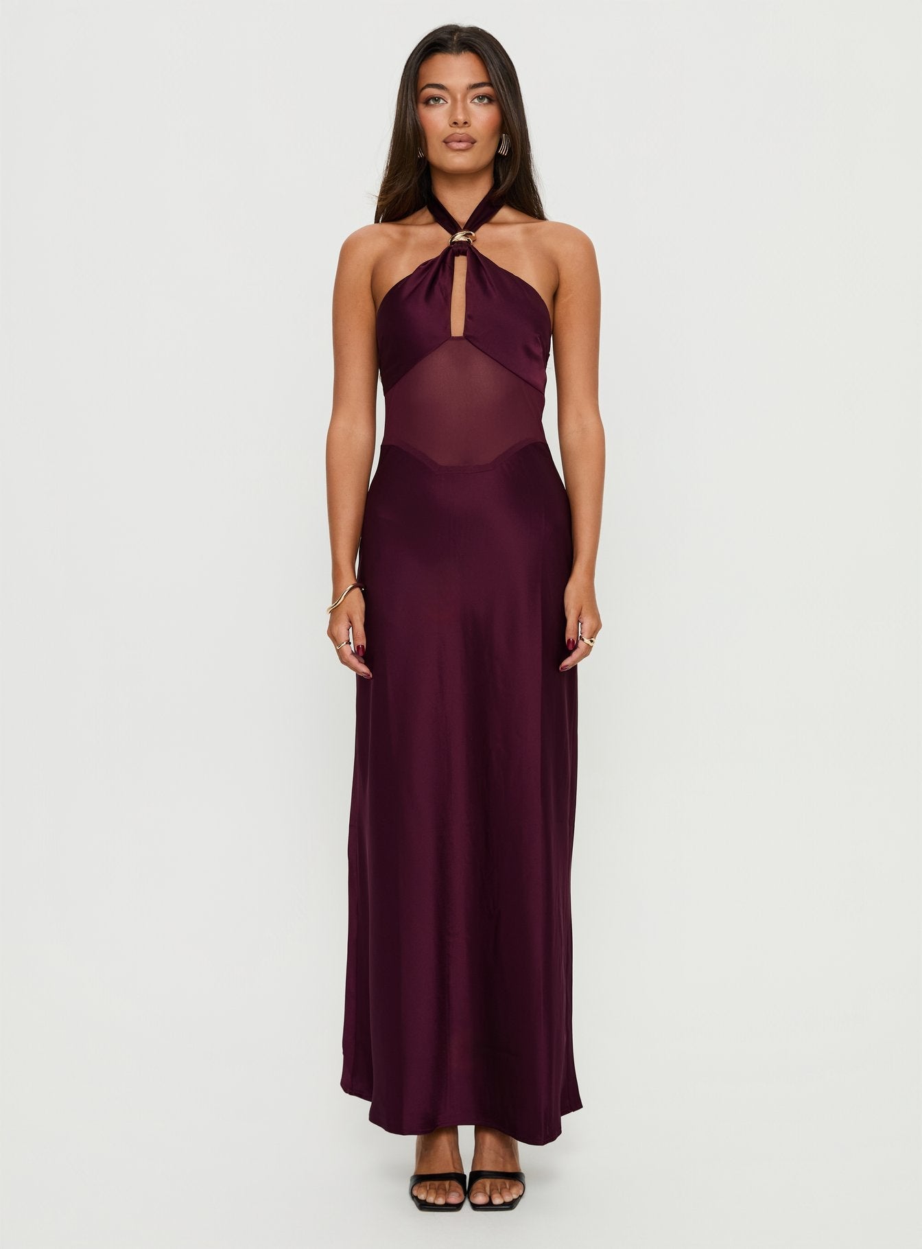 Erik Şifon Maxi Elbise - Rosario Halter Modeli