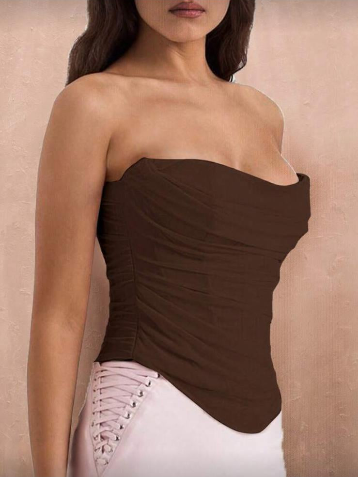Drapiertes Corsagen Top