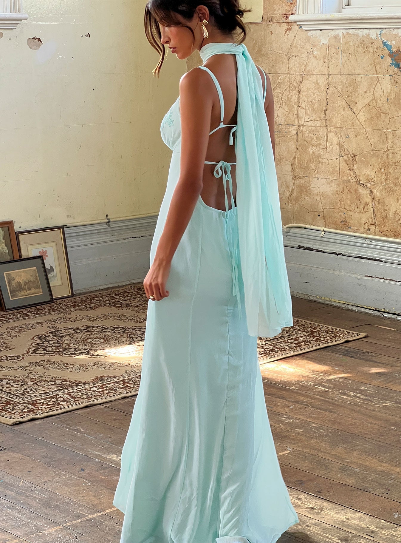 Jadira Aqua Maxi Elbise